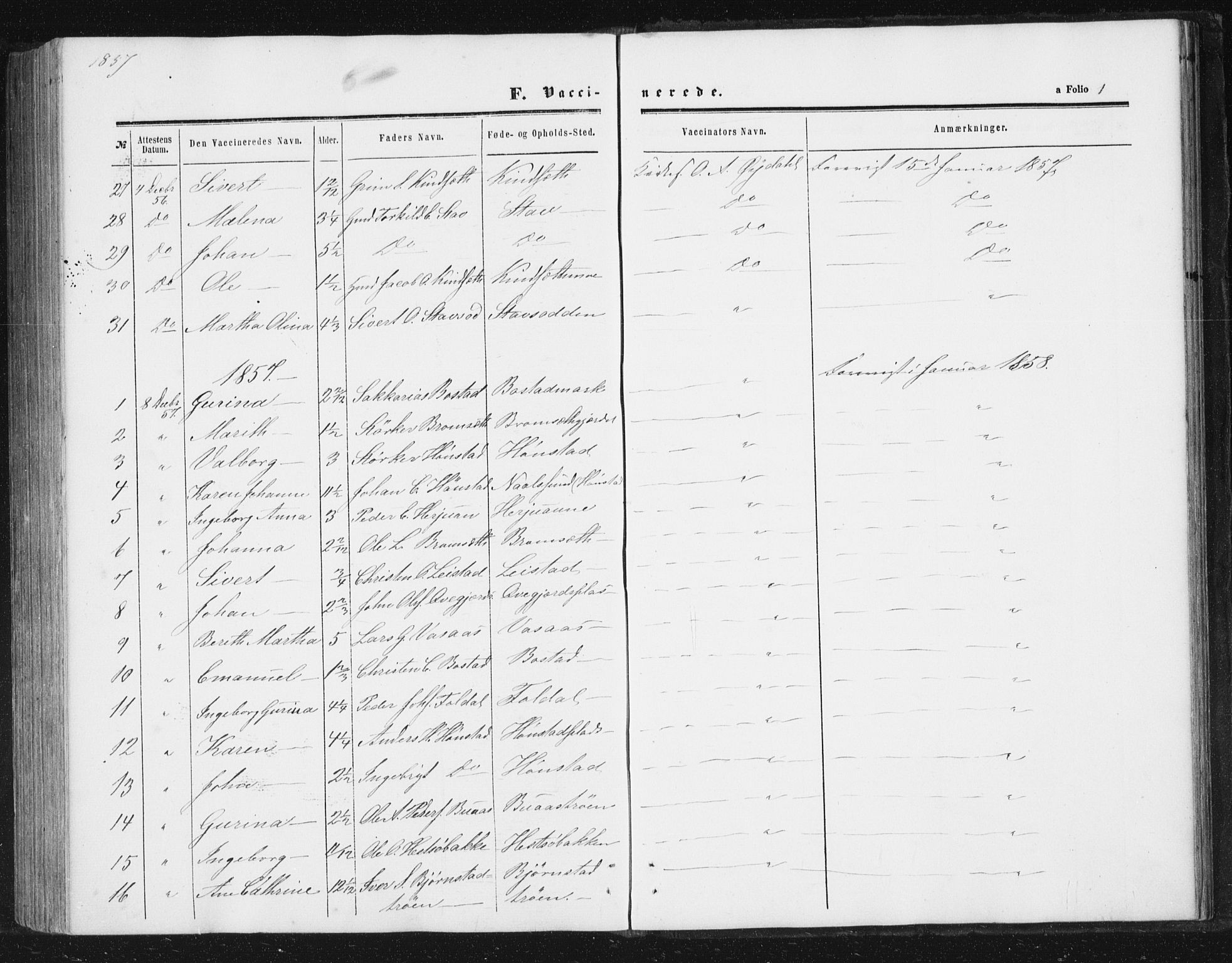 Ministerialprotokoller, klokkerbøker og fødselsregistre - Sør-Trøndelag, SAT/A-1456/616/L0408: Parish register (official) no. 616A05, 1857-1865, p. 1