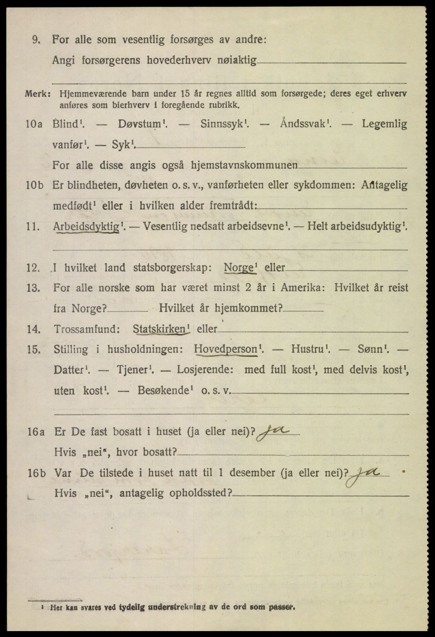 SAH, 1920 census for Eina, 1920, p. 1767