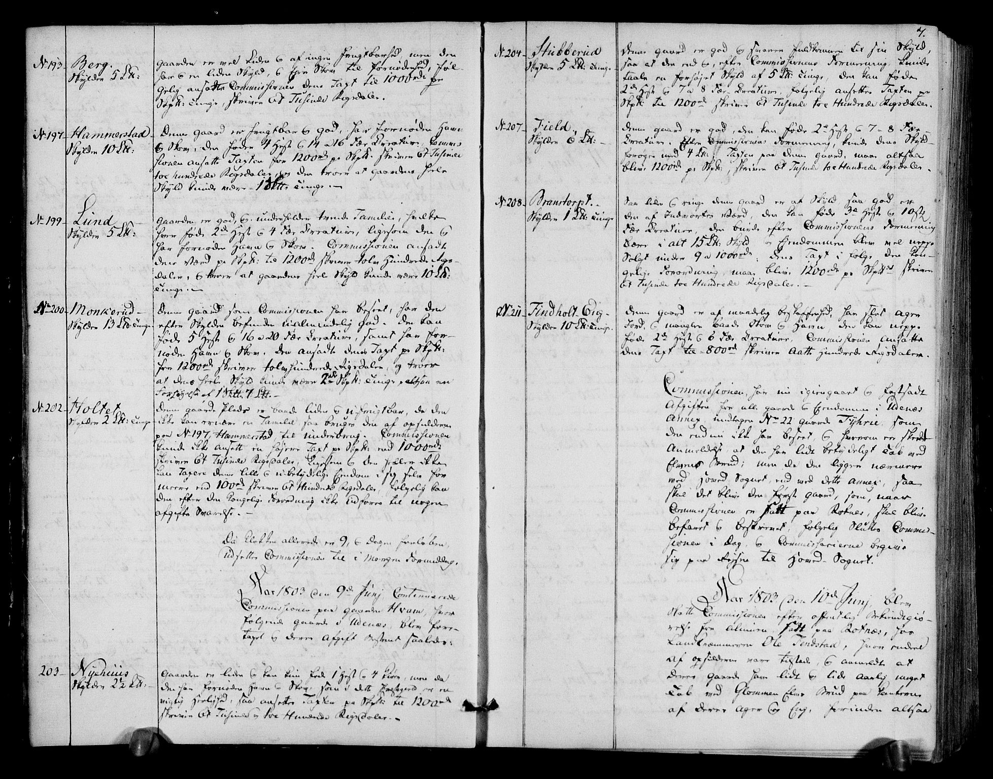 Rentekammeret inntil 1814, Realistisk ordnet avdeling, AV/RA-EA-4070/N/Ne/Nea/L0019: Øvre Romerike fogderi. Deliberasjonsprotokoll, 1803, p. 8