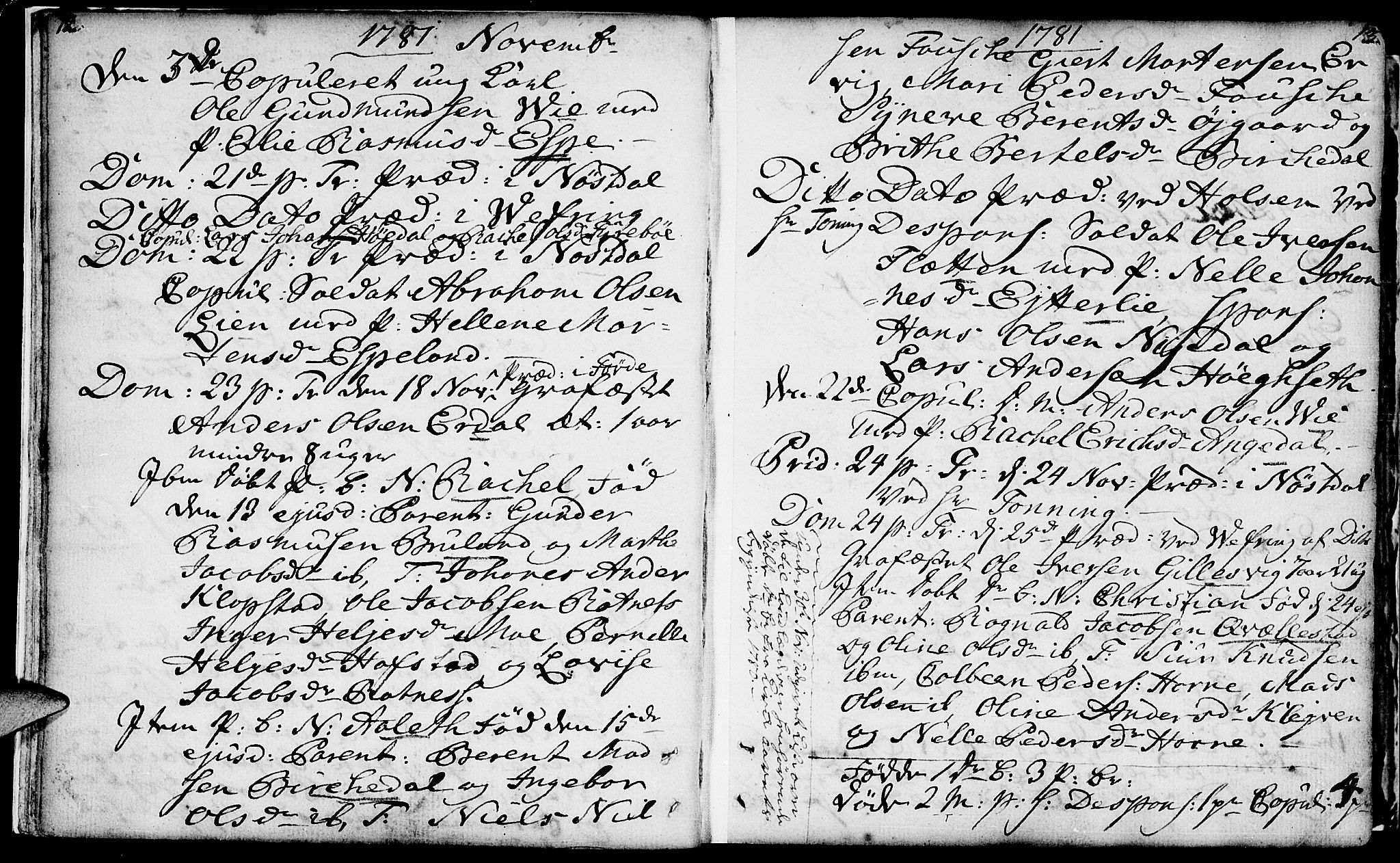 Førde sokneprestembete, AV/SAB-A-79901/H/Haa/Haaa/L0004: Parish register (official) no. A 4, 1781-1803, p. 12-13