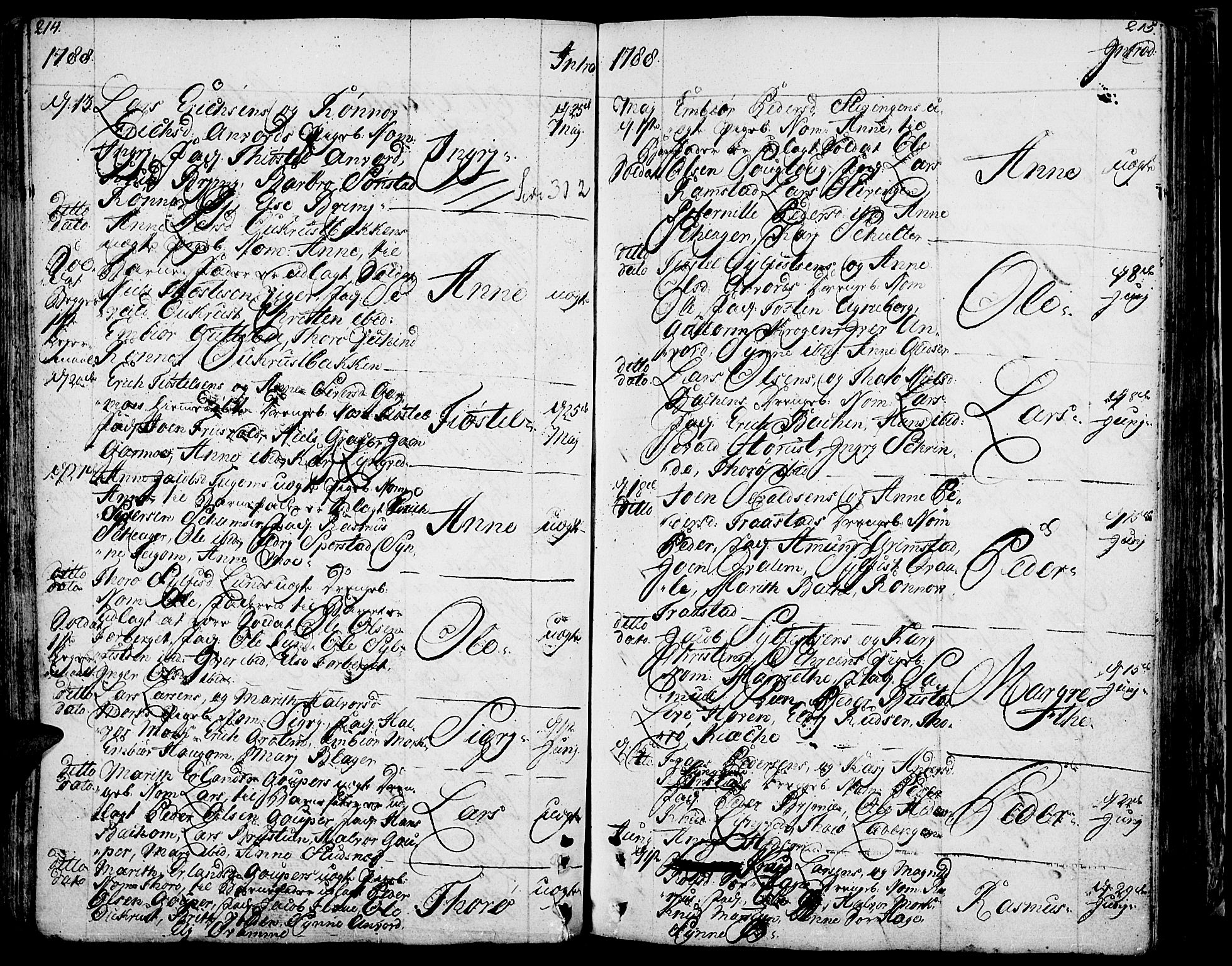 Lom prestekontor, AV/SAH-PREST-070/K/L0002: Parish register (official) no. 2, 1749-1801, p. 214-215