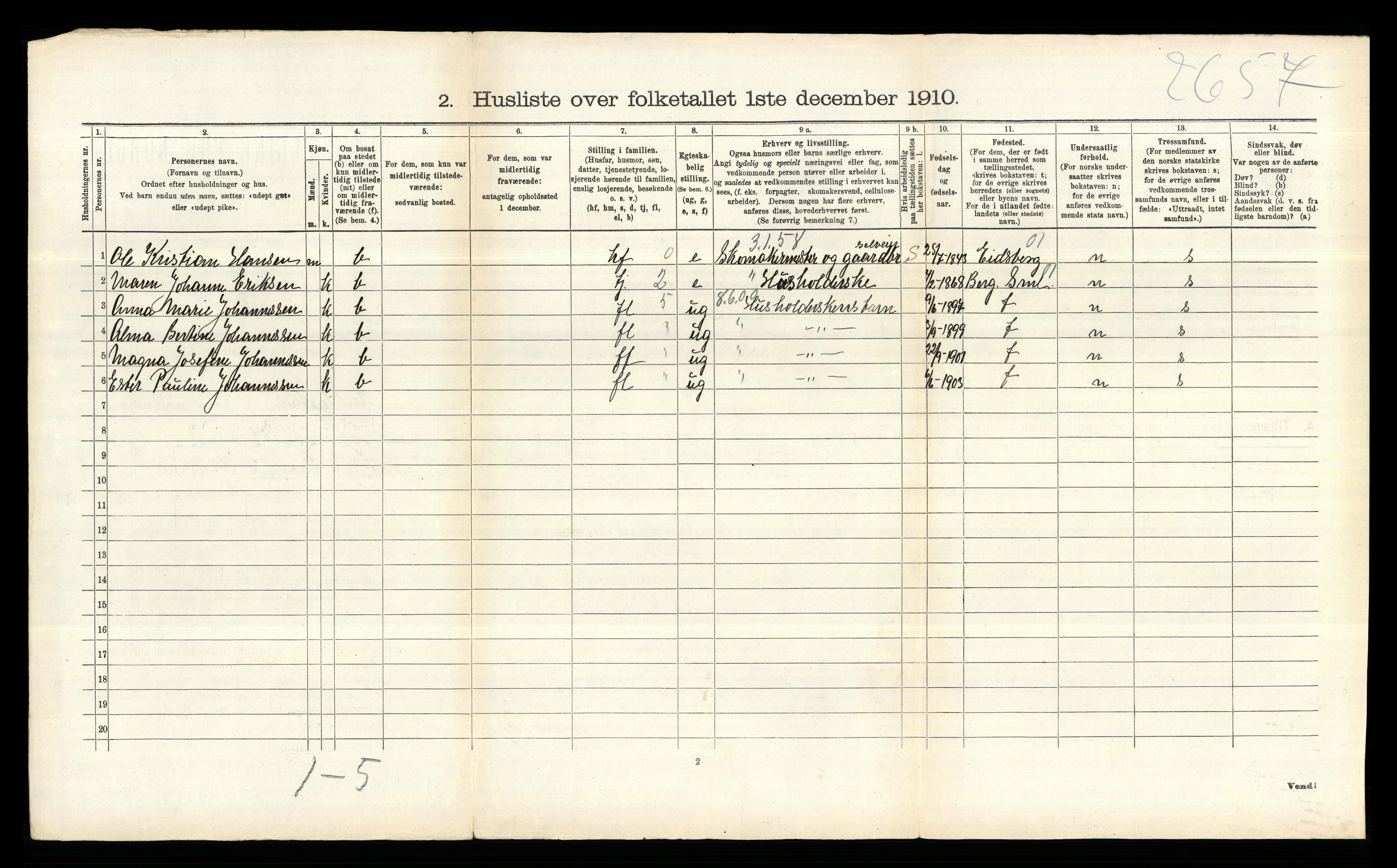 RA, 1910 census for Rakkestad, 1910, p. 1654