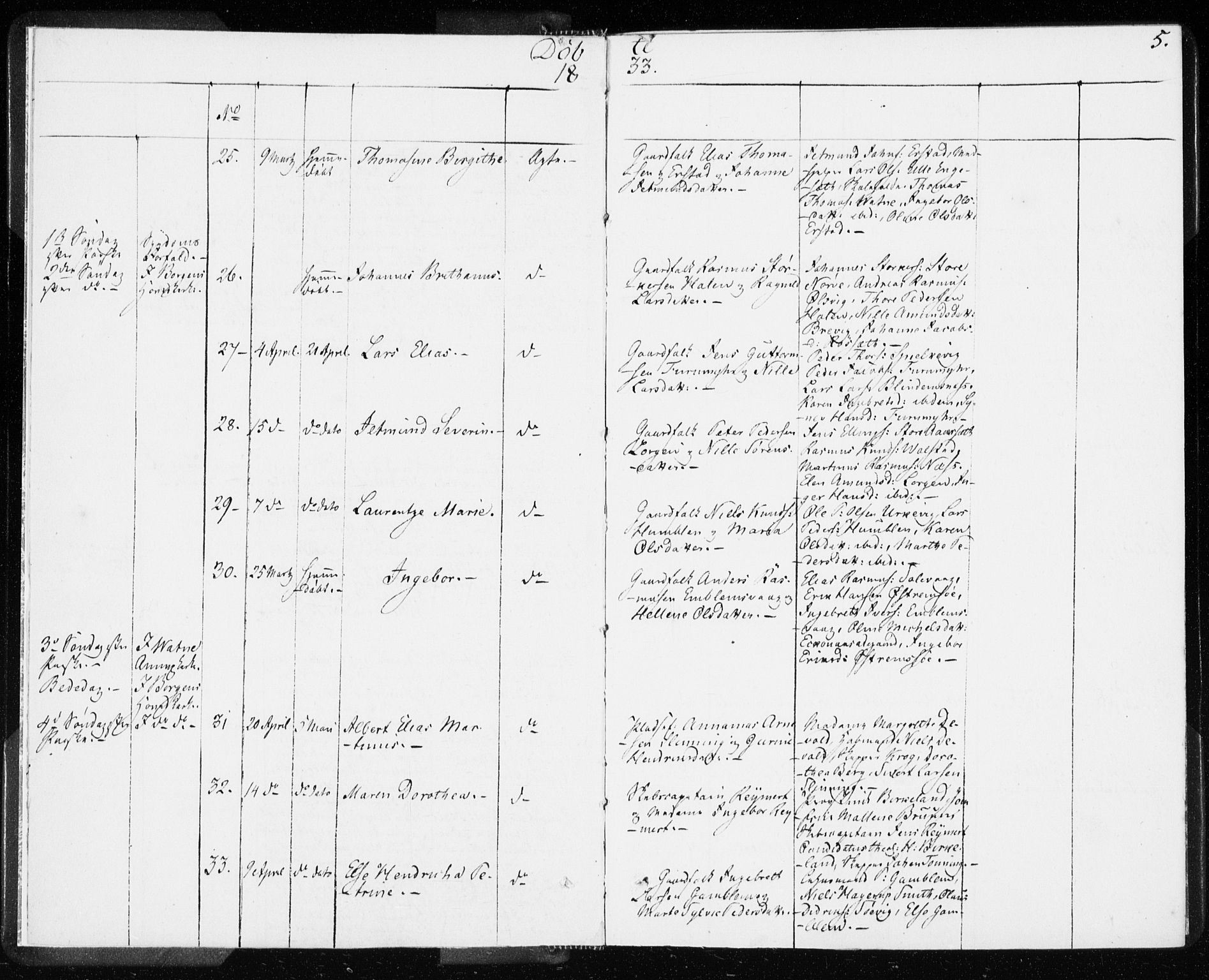 Ministerialprotokoller, klokkerbøker og fødselsregistre - Møre og Romsdal, AV/SAT-A-1454/528/L0414: Curate's parish register no. 528B02, 1833-1844, p. 5