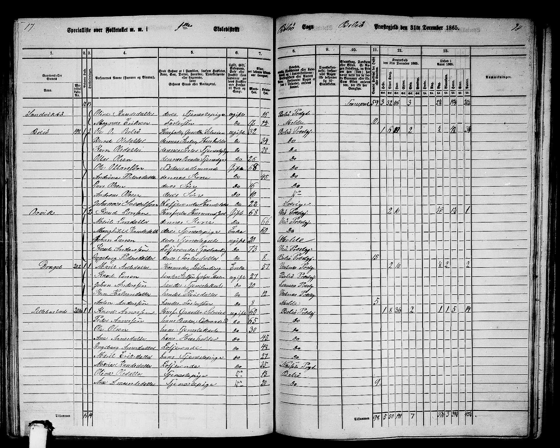 RA, 1865 census for Bolsøy, 1865, p. 29