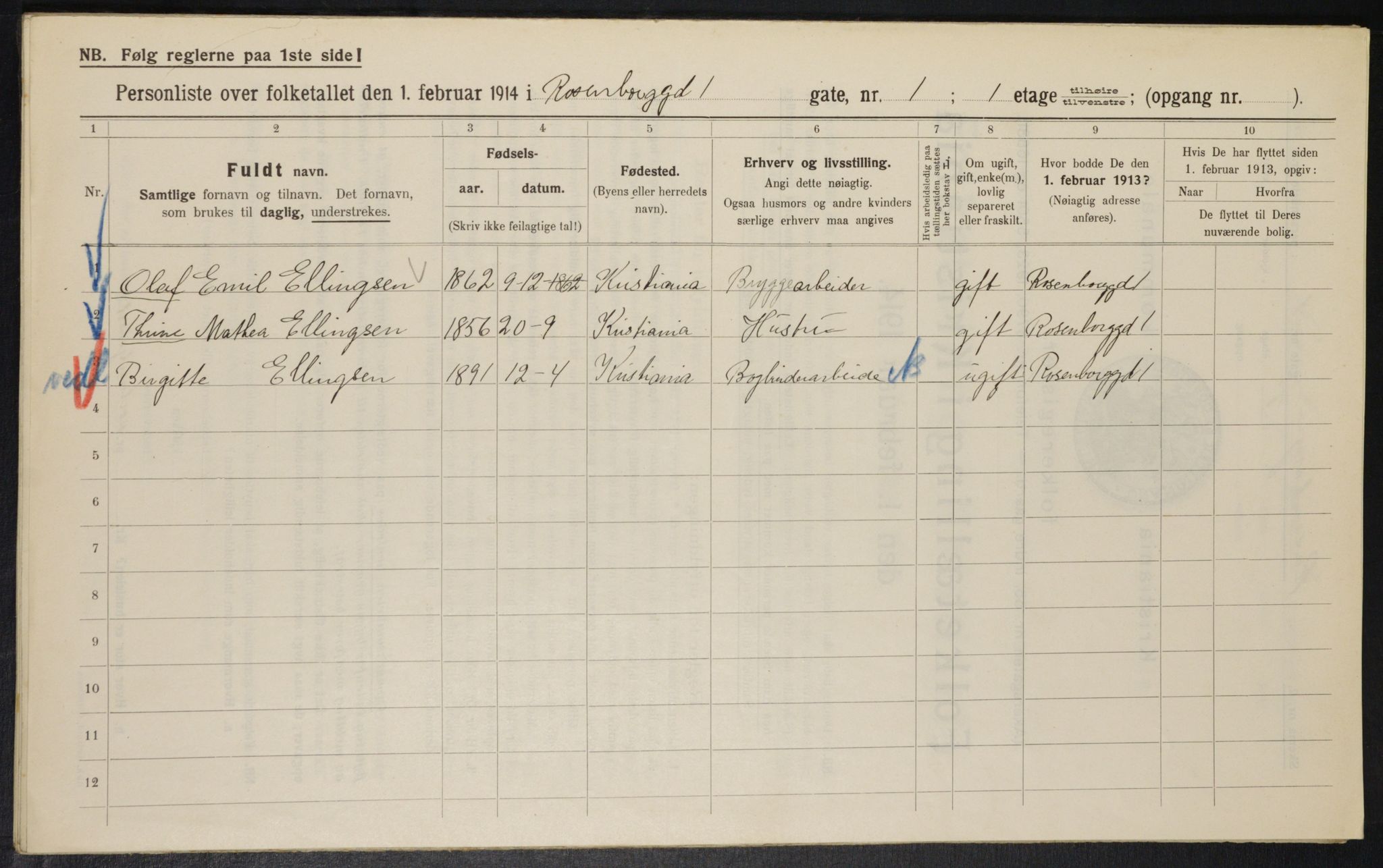 OBA, Municipal Census 1914 for Kristiania, 1914, p. 83298