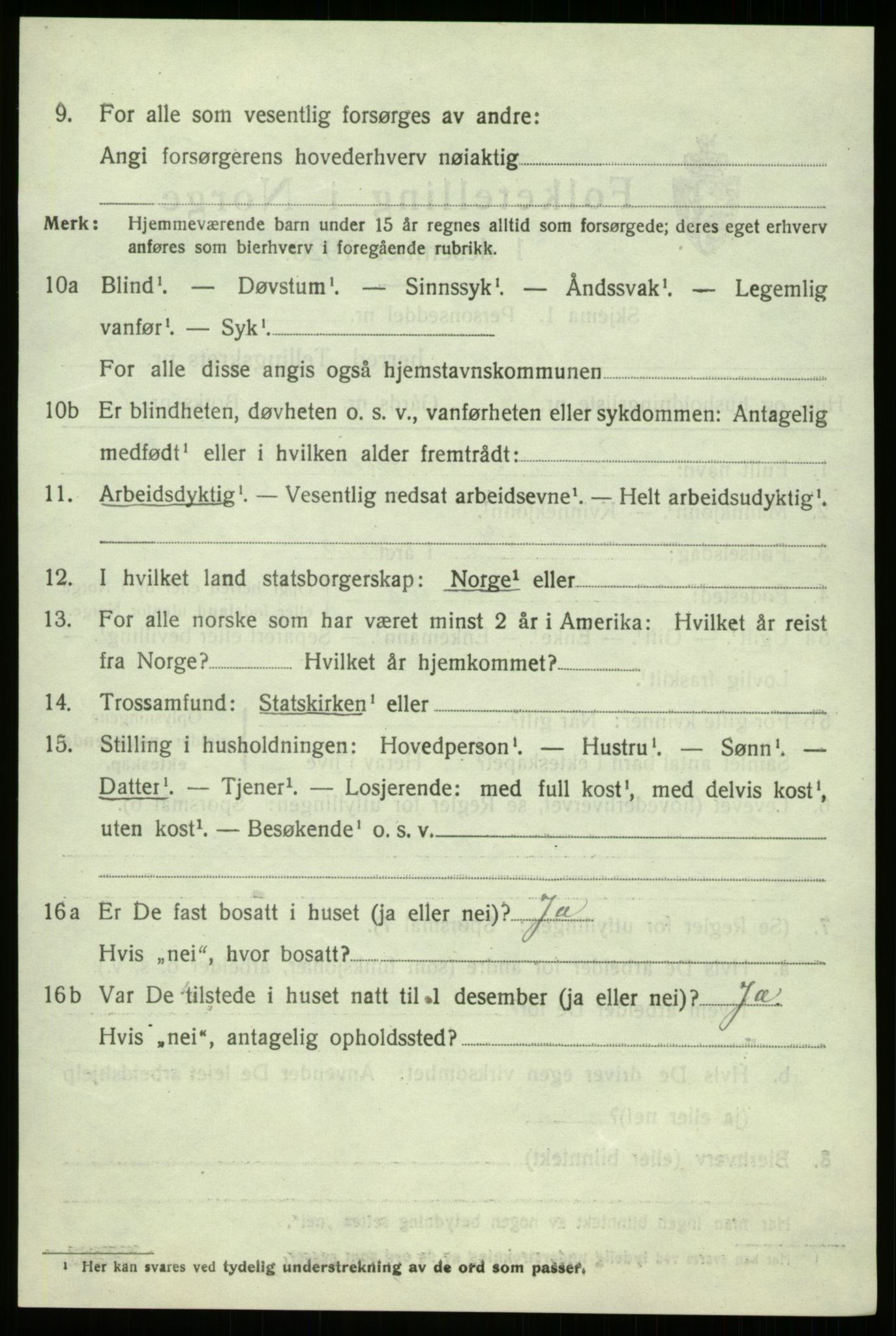 SAB, 1920 census for Balestrand, 1920, p. 4145