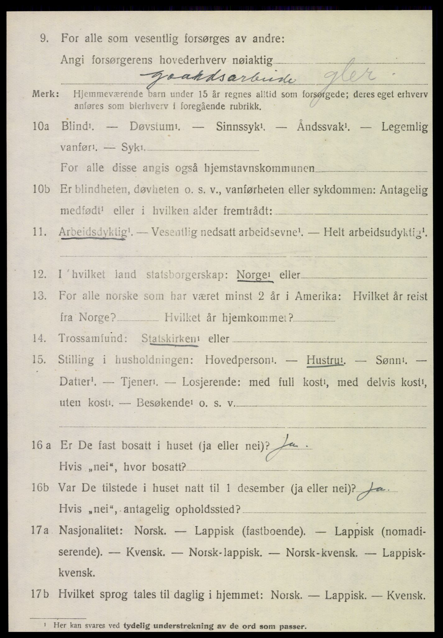 SAT, 1920 census for Leksvik, 1920, p. 6137