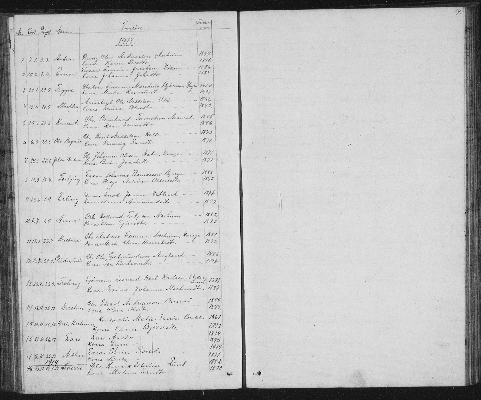 Nedstrand sokneprestkontor, AV/SAST-A-101841/01/V: Parish register (copy) no. B 2, 1848-1933, p. 59