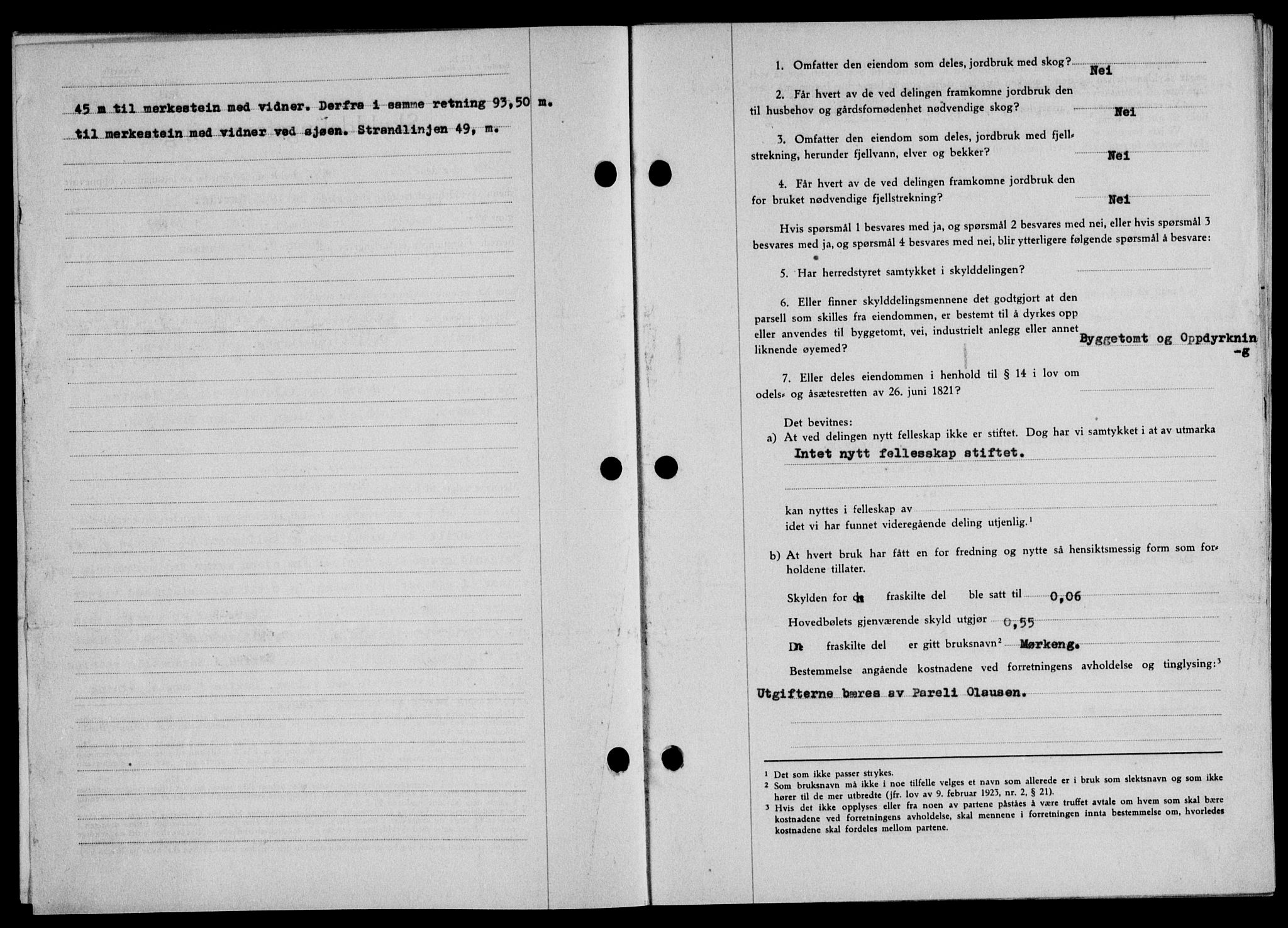 Lofoten sorenskriveri, SAT/A-0017/1/2/2C/L0013a: Mortgage book no. 13a, 1944-1946, Diary no: : 242/1945