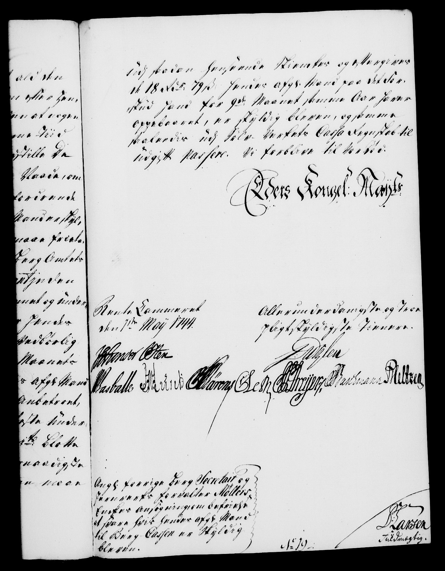 Rentekammeret, Kammerkanselliet, RA/EA-3111/G/Gf/Gfa/L0027: Norsk relasjons- og resolusjonsprotokoll (merket RK 52.27), 1744, p. 369