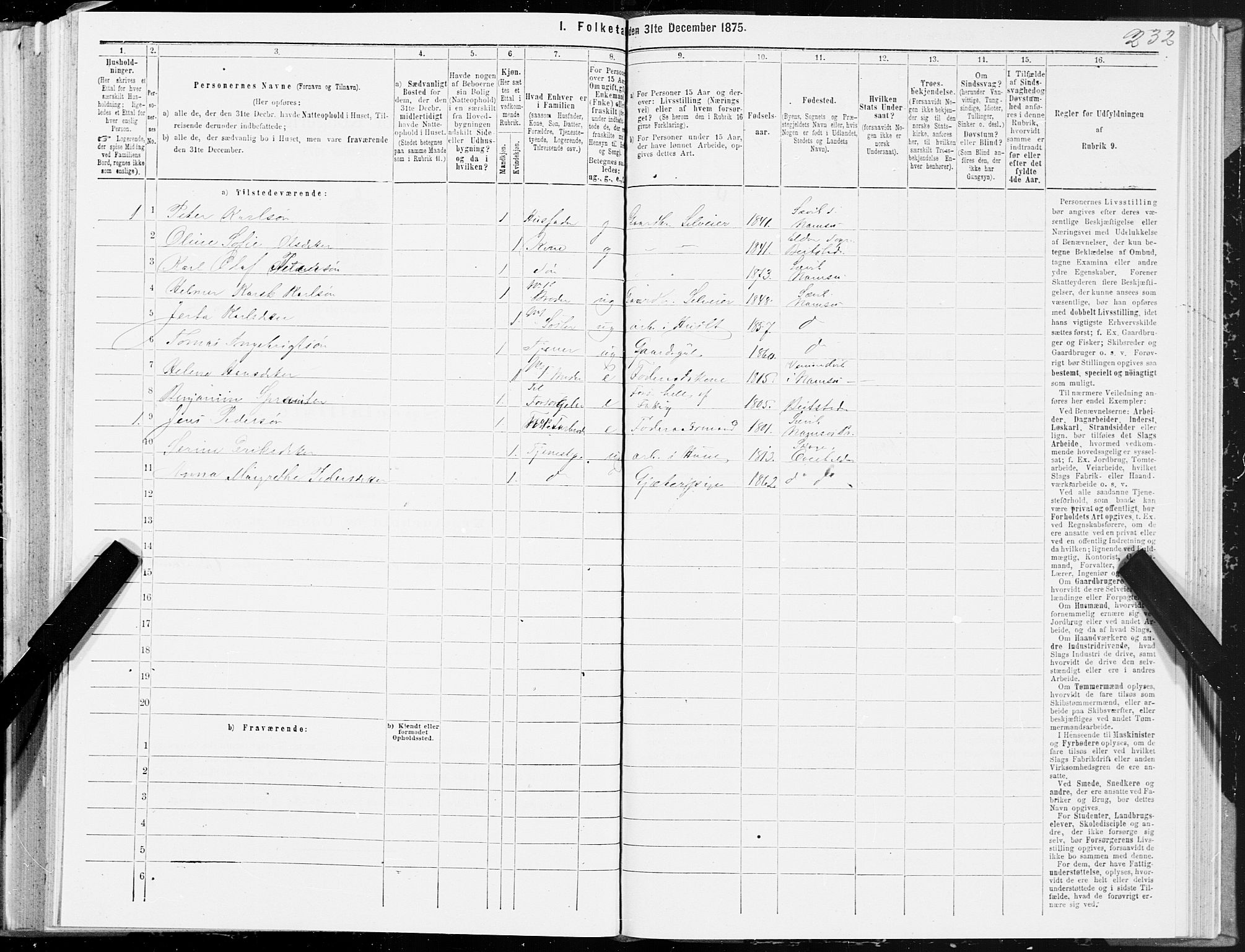 SAT, 1875 census for 1745L Namsos/Vemundvik og Sævik, 1875, p. 2232