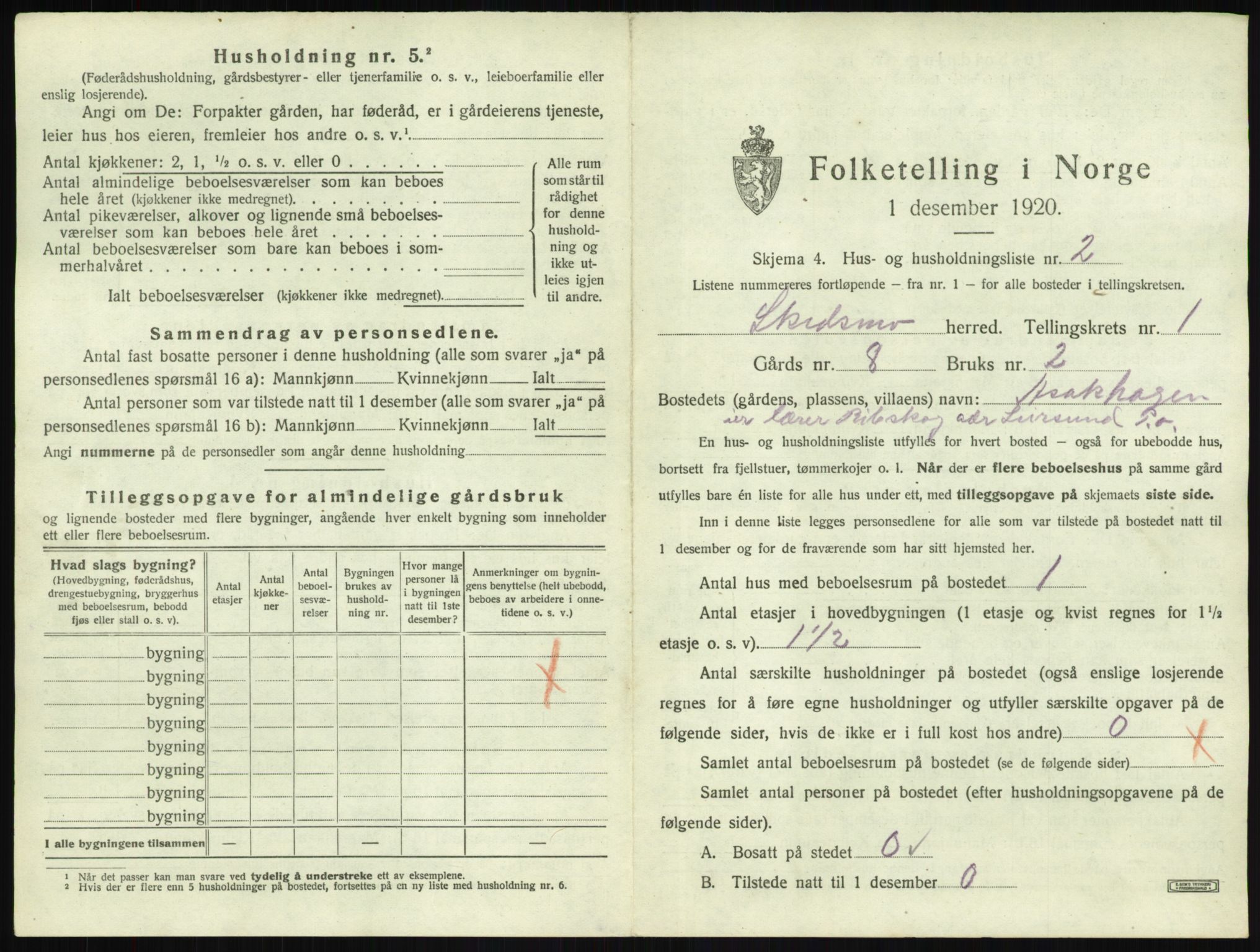 SAO, 1920 census for Skedsmo, 1920, p. 39