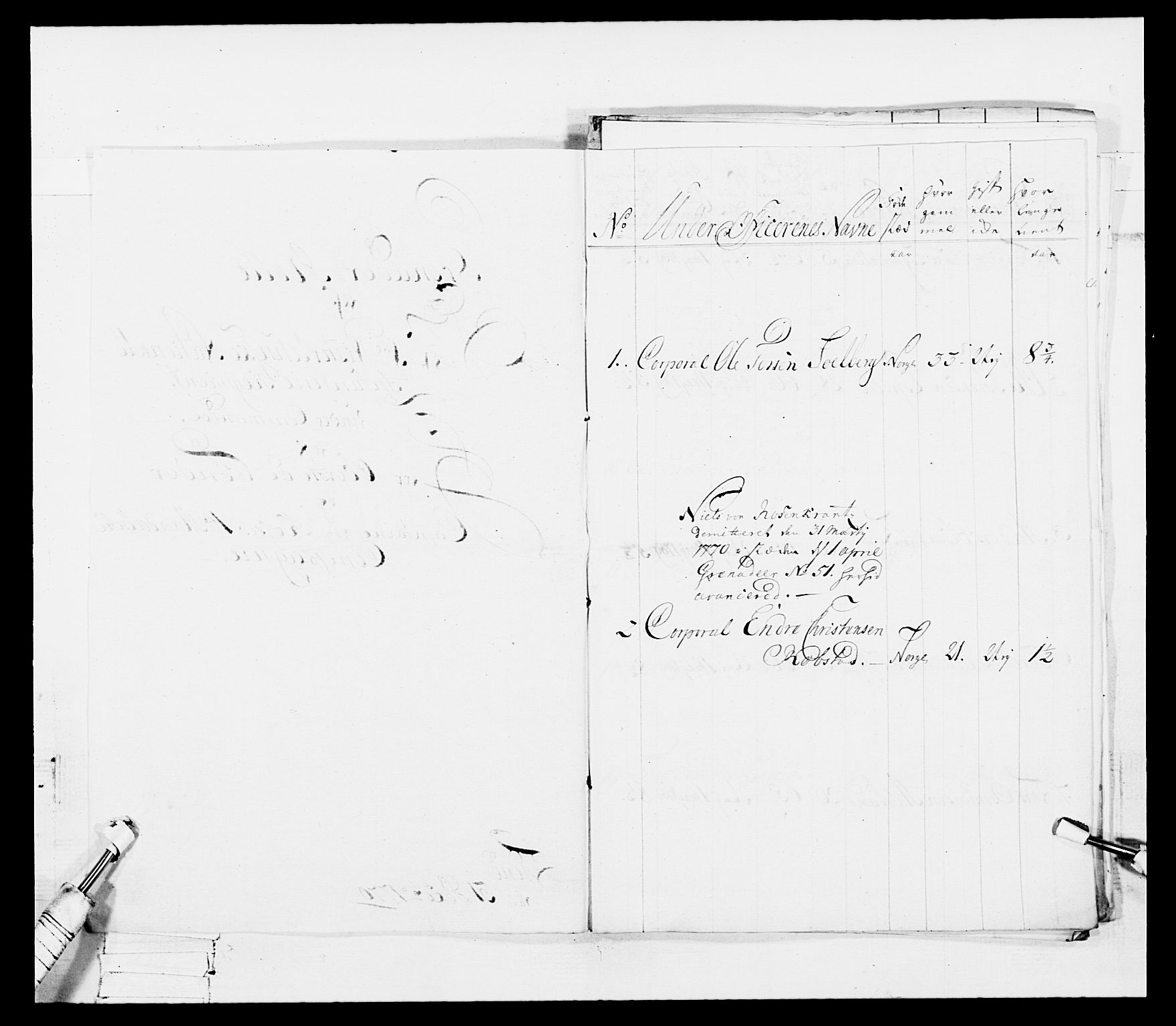 Generalitets- og kommissariatskollegiet, Det kongelige norske kommissariatskollegium, AV/RA-EA-5420/E/Eh/L0101: 1. Vesterlenske nasjonale infanteriregiment, 1766-1777, p. 92