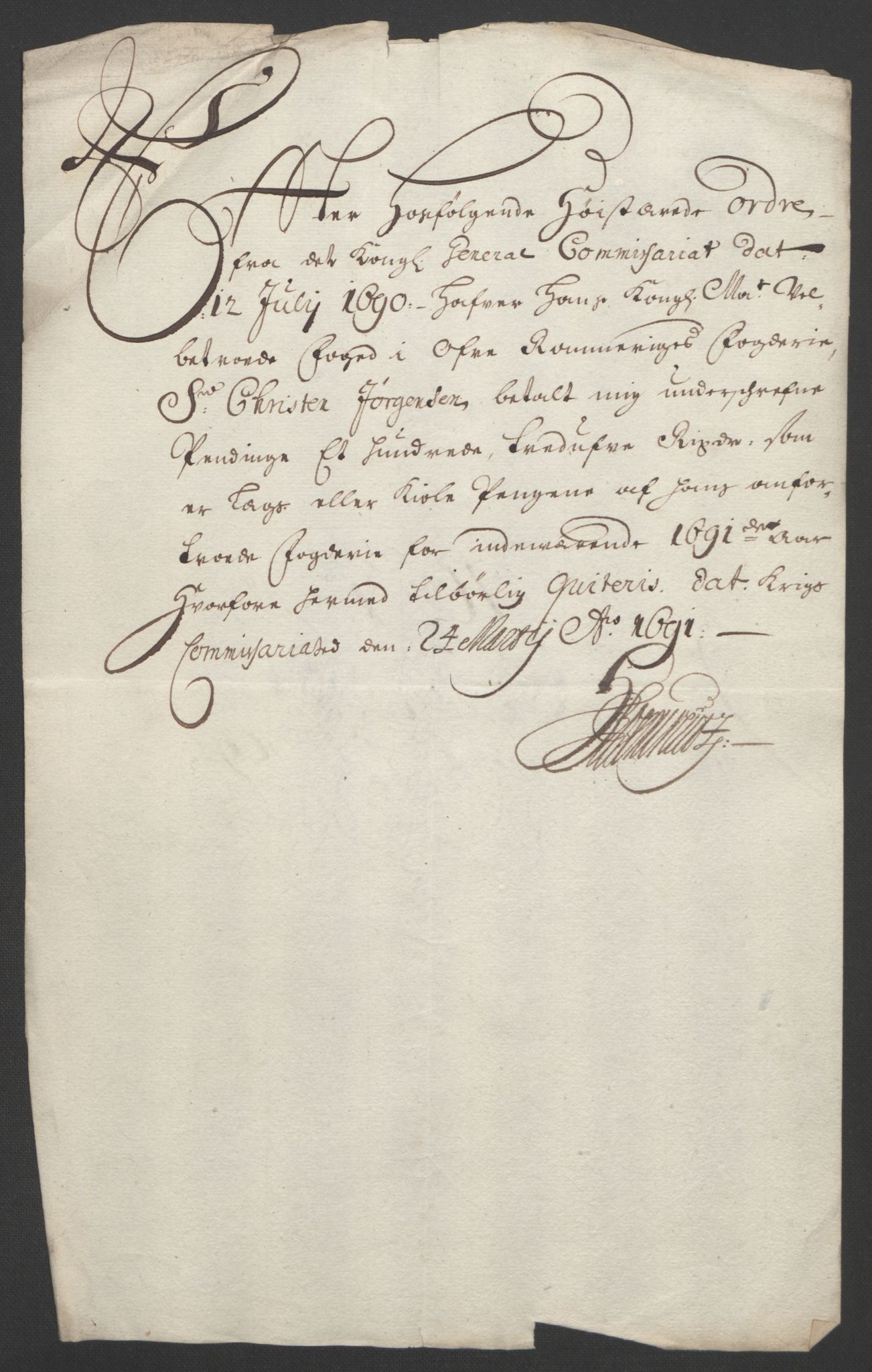 Rentekammeret inntil 1814, Reviderte regnskaper, Fogderegnskap, AV/RA-EA-4092/R12/L0703: Fogderegnskap Øvre Romerike, 1691, p. 257