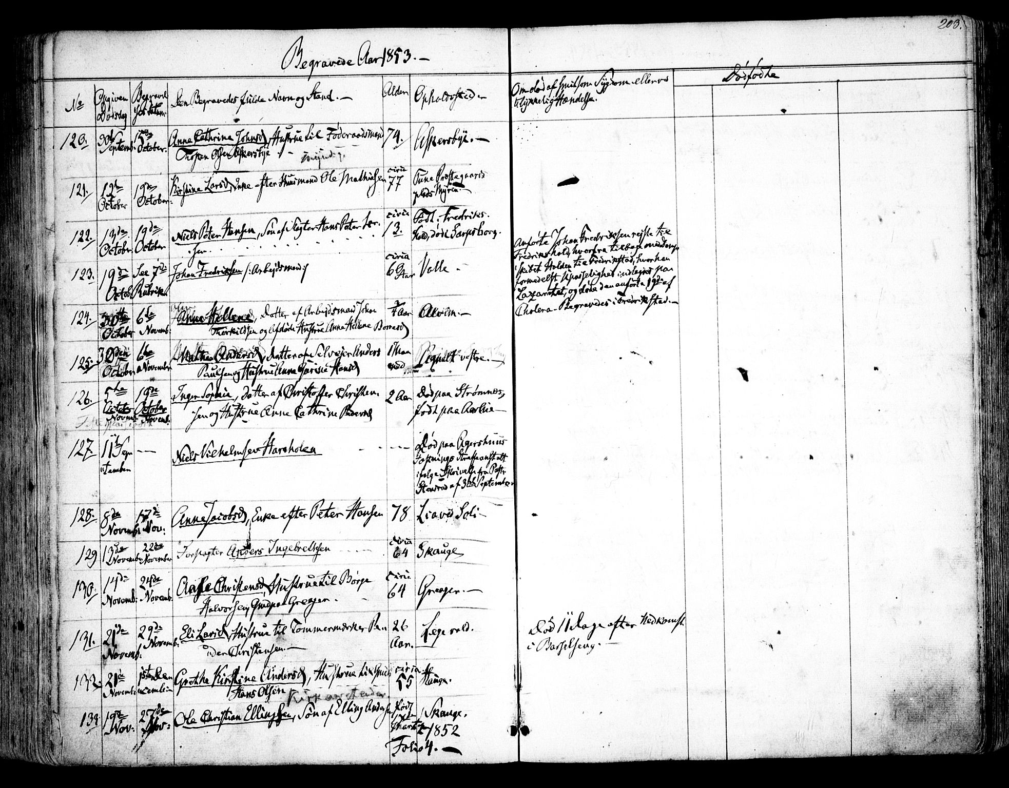 Tune prestekontor Kirkebøker, AV/SAO-A-2007/F/Fa/L0011: Parish register (official) no. 11, 1852-1856, p. 203