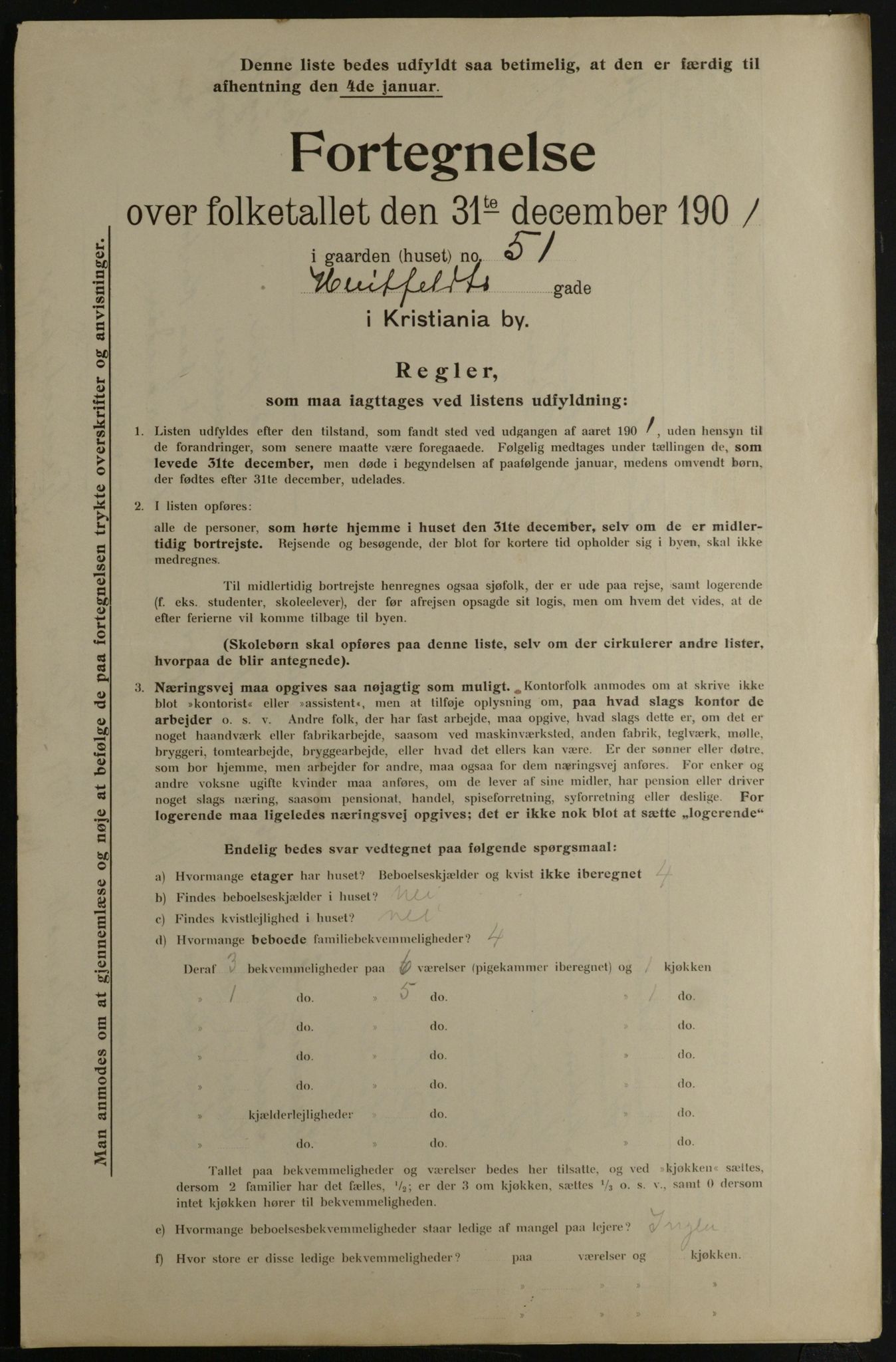 OBA, Municipal Census 1901 for Kristiania, 1901, p. 6649