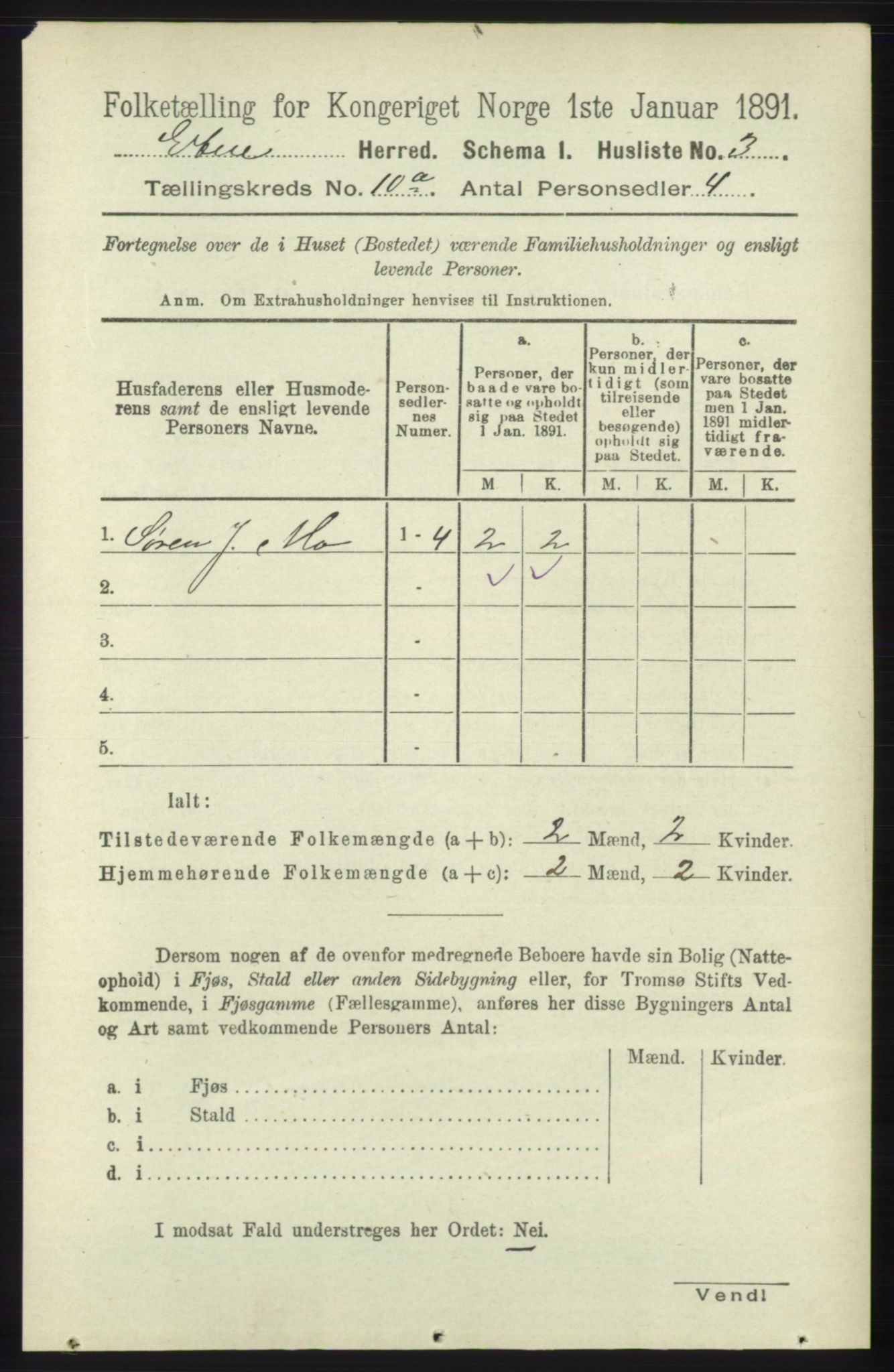 RA, 1891 census for 1211 Etne, 1891, p. 1843