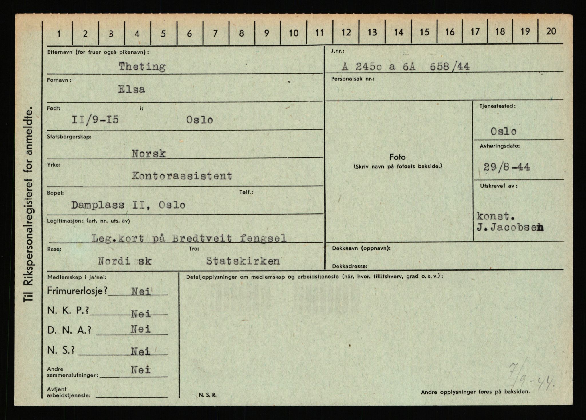 Statspolitiet - Hovedkontoret / Osloavdelingen, AV/RA-S-1329/C/Ca/L0015: Svea - Tøsse, 1943-1945, p. 2359