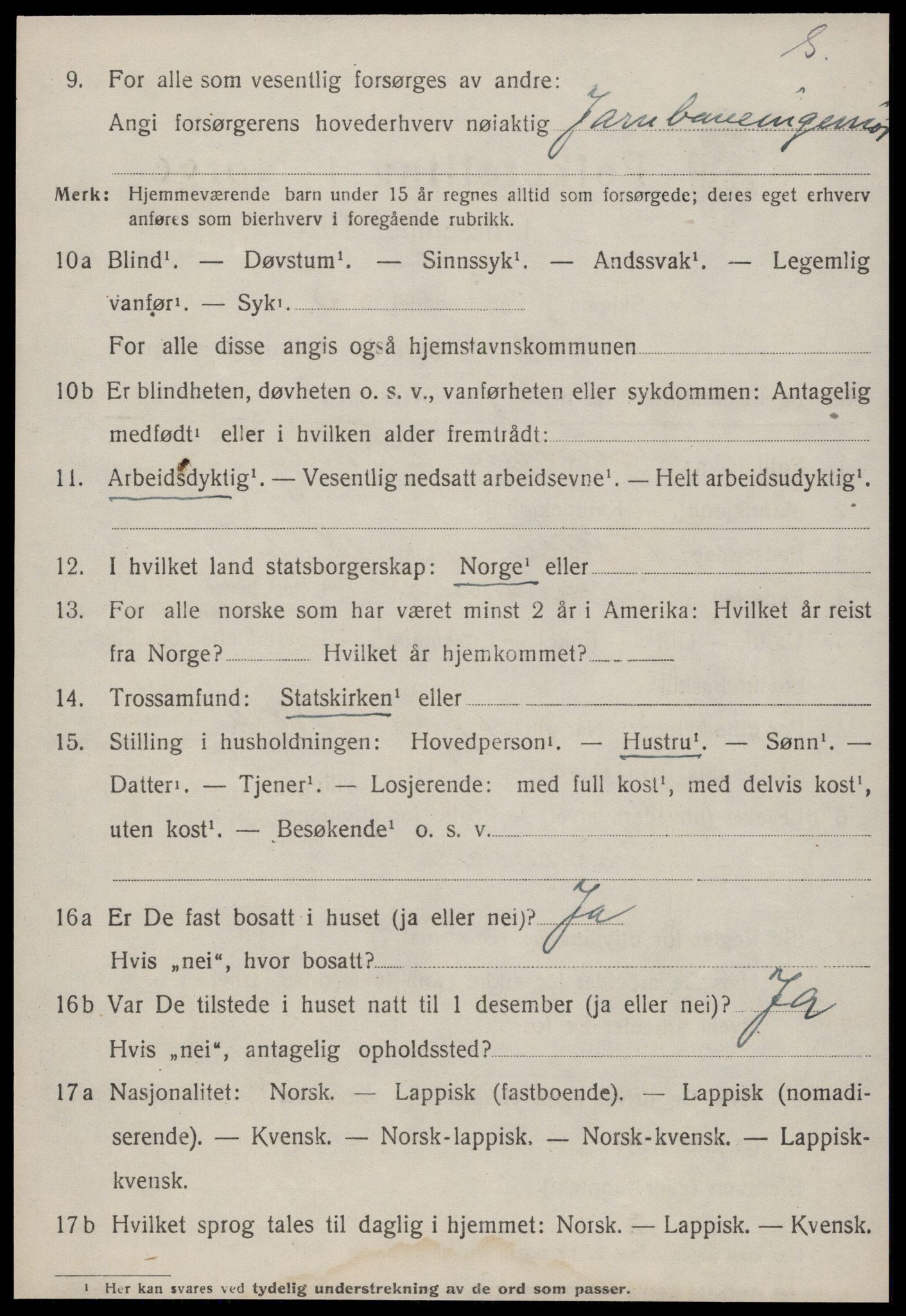 SAT, 1920 census for Røros, 1920, p. 2741