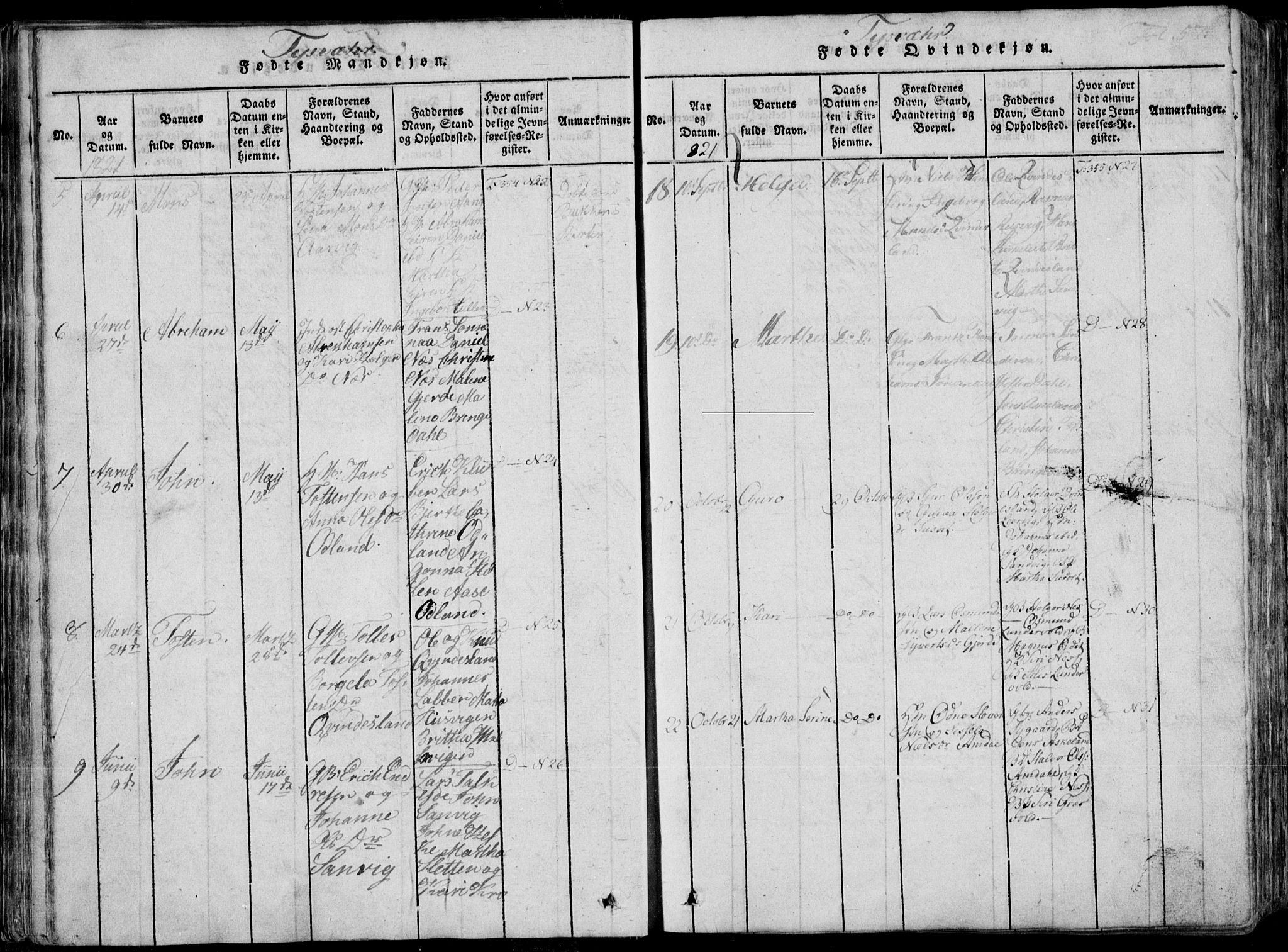 Skjold sokneprestkontor, AV/SAST-A-101847/H/Ha/Haa/L0004: Parish register (official) no. A 4 /1, 1815-1830, p. 57