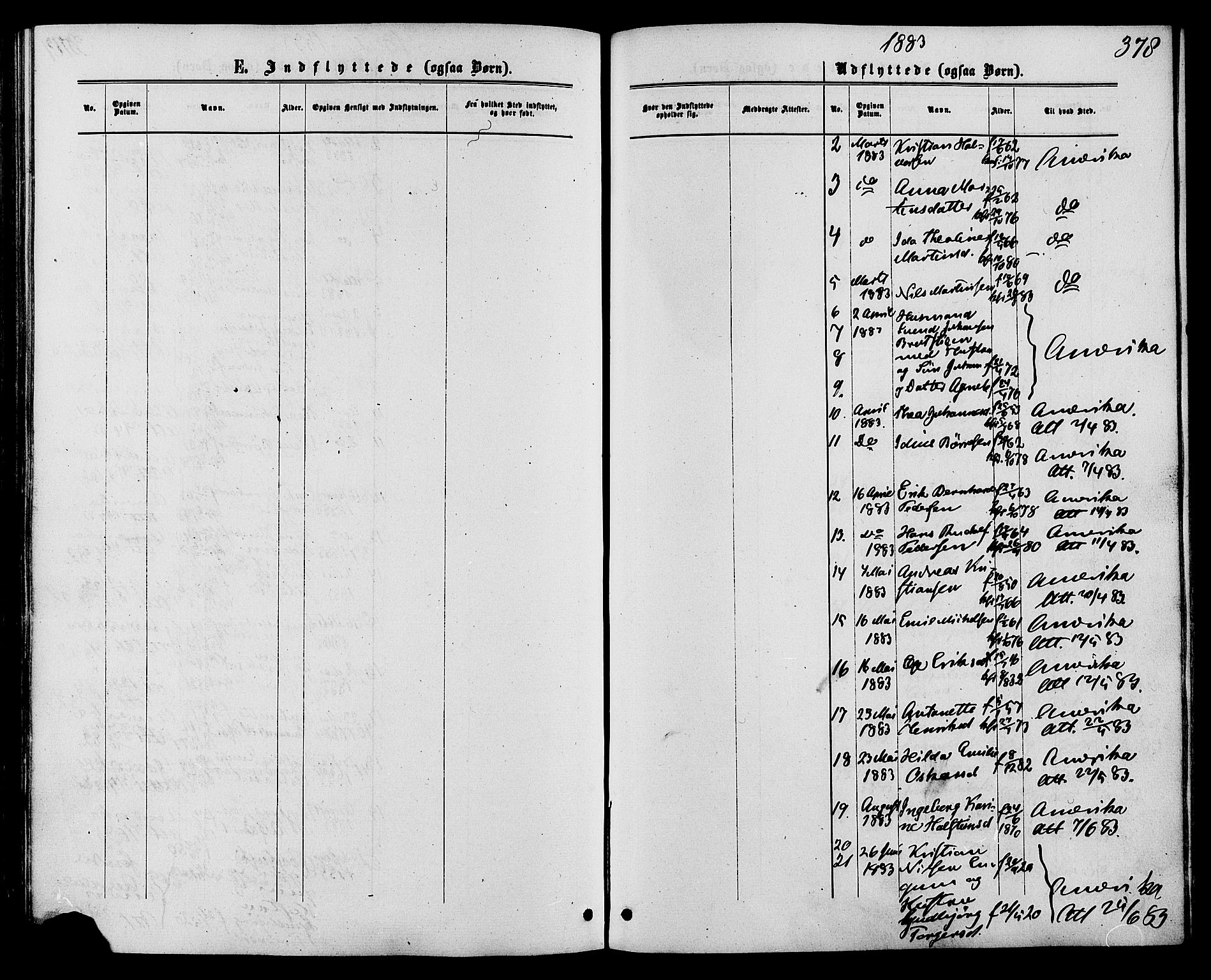 Biri prestekontor, SAH/PREST-096/H/Ha/Haa/L0006: Parish register (official) no. 6, 1877-1886, p. 378
