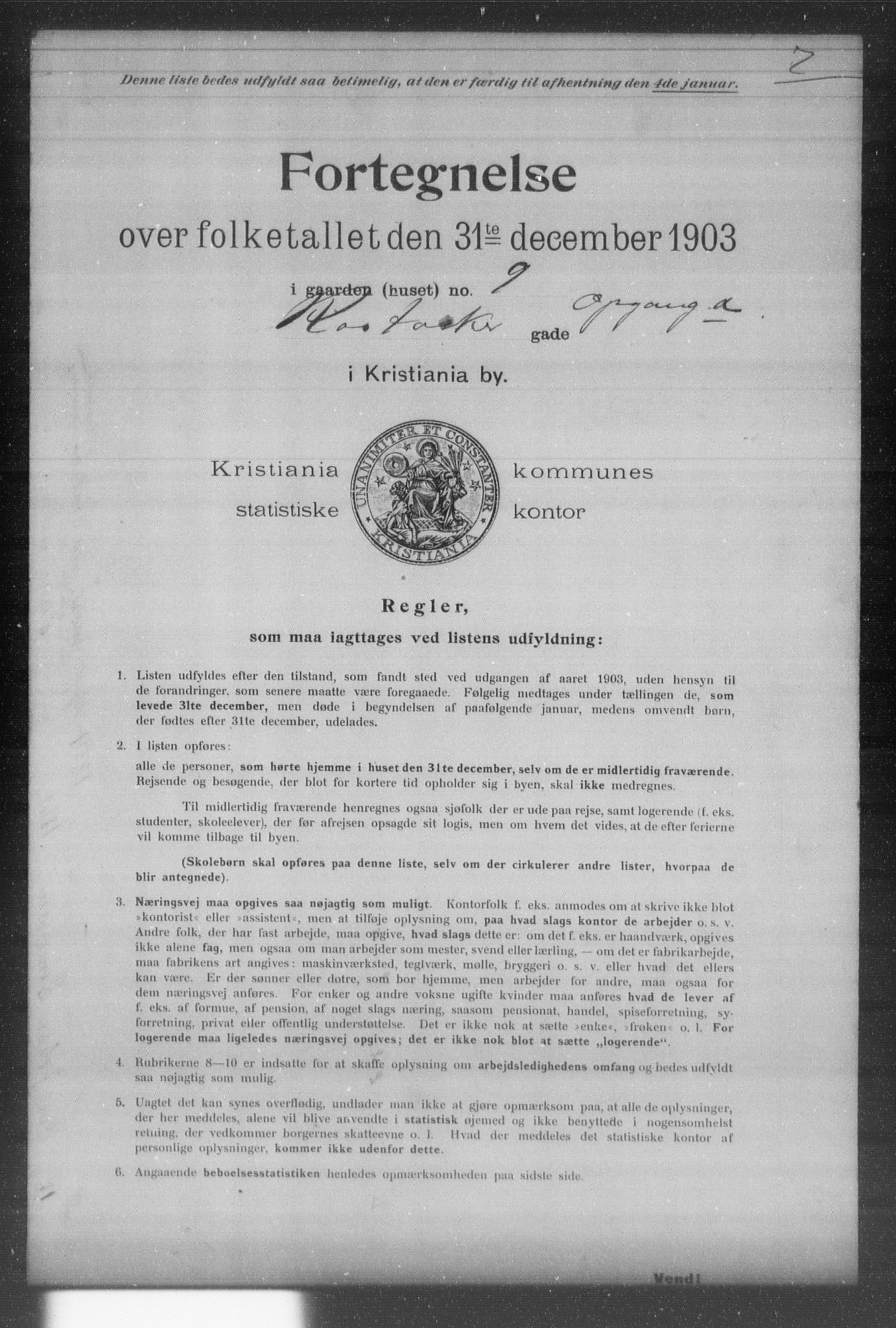 OBA, Municipal Census 1903 for Kristiania, 1903, p. 16626