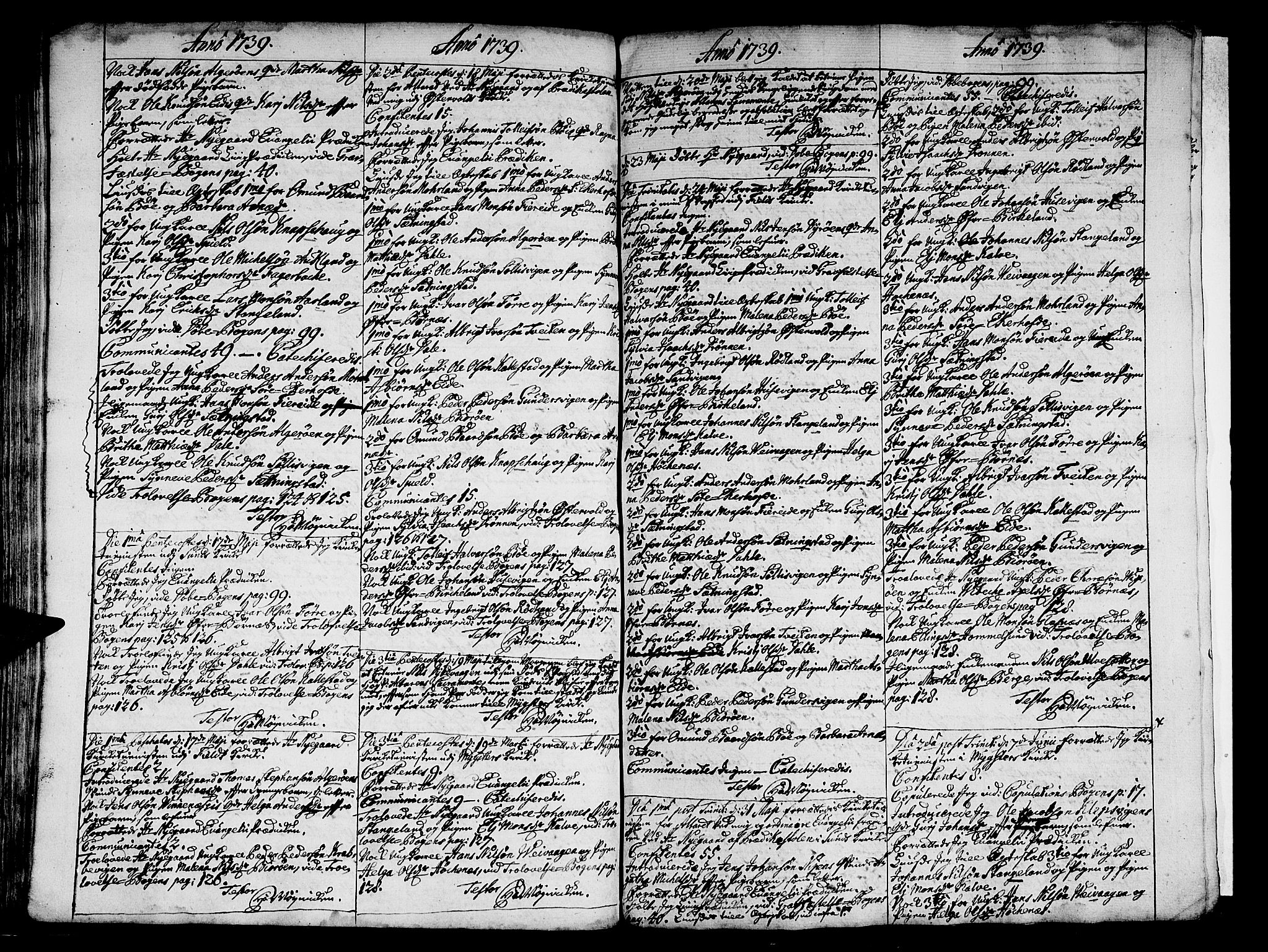 Sund sokneprestembete, AV/SAB-A-99930: Parish register (official) no. A 1, 1729-1740