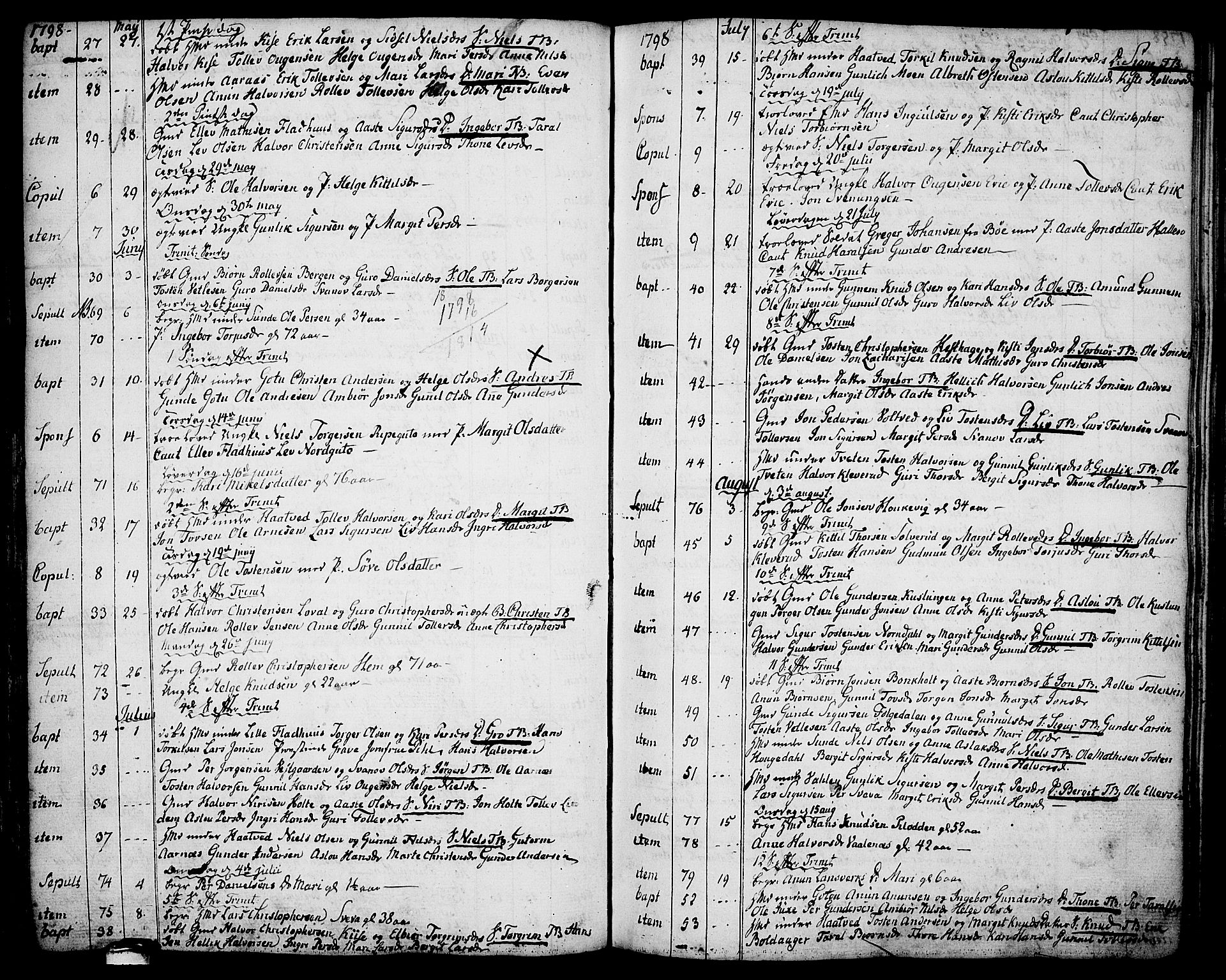 Sauherad kirkebøker, SAKO/A-298/F/Fa/L0004: Parish register (official) no. I 4, 1767-1814