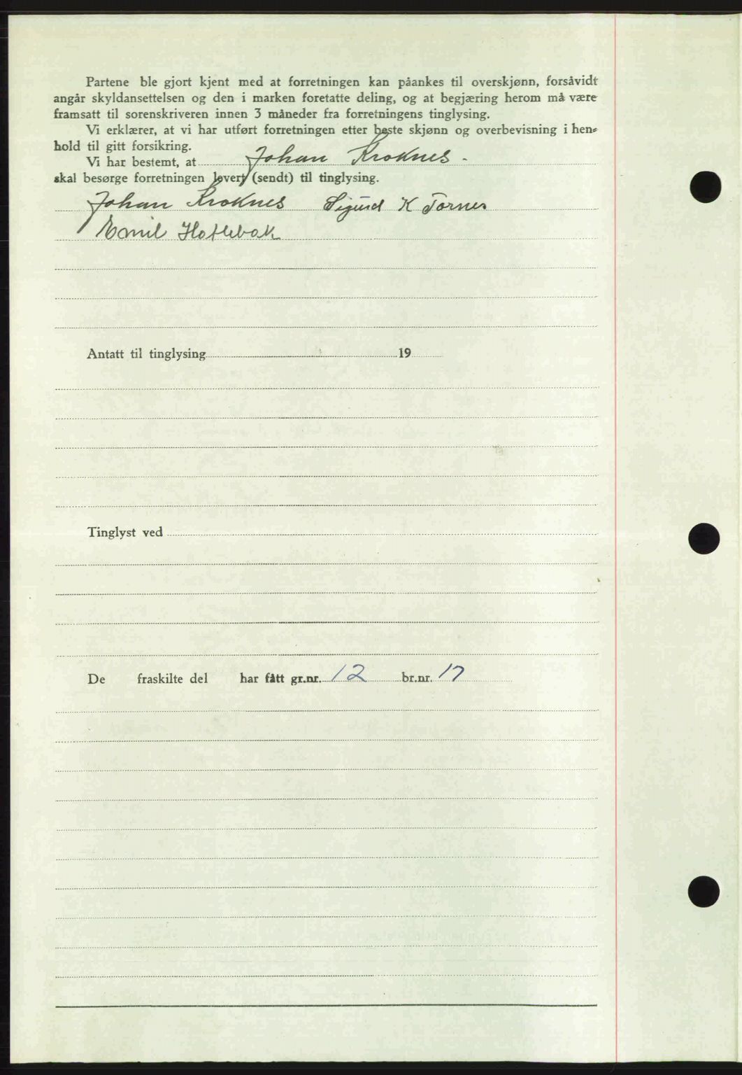 Romsdal sorenskriveri, AV/SAT-A-4149/1/2/2C: Mortgage book no. A26, 1948-1948, Diary no: : 1969/1948