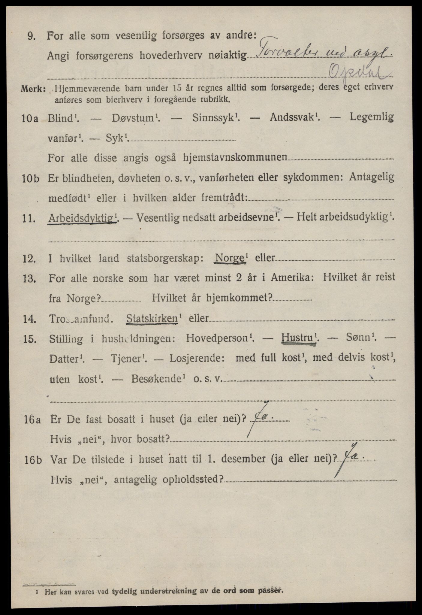 SAT, 1920 census for Bolsøy, 1920, p. 7150