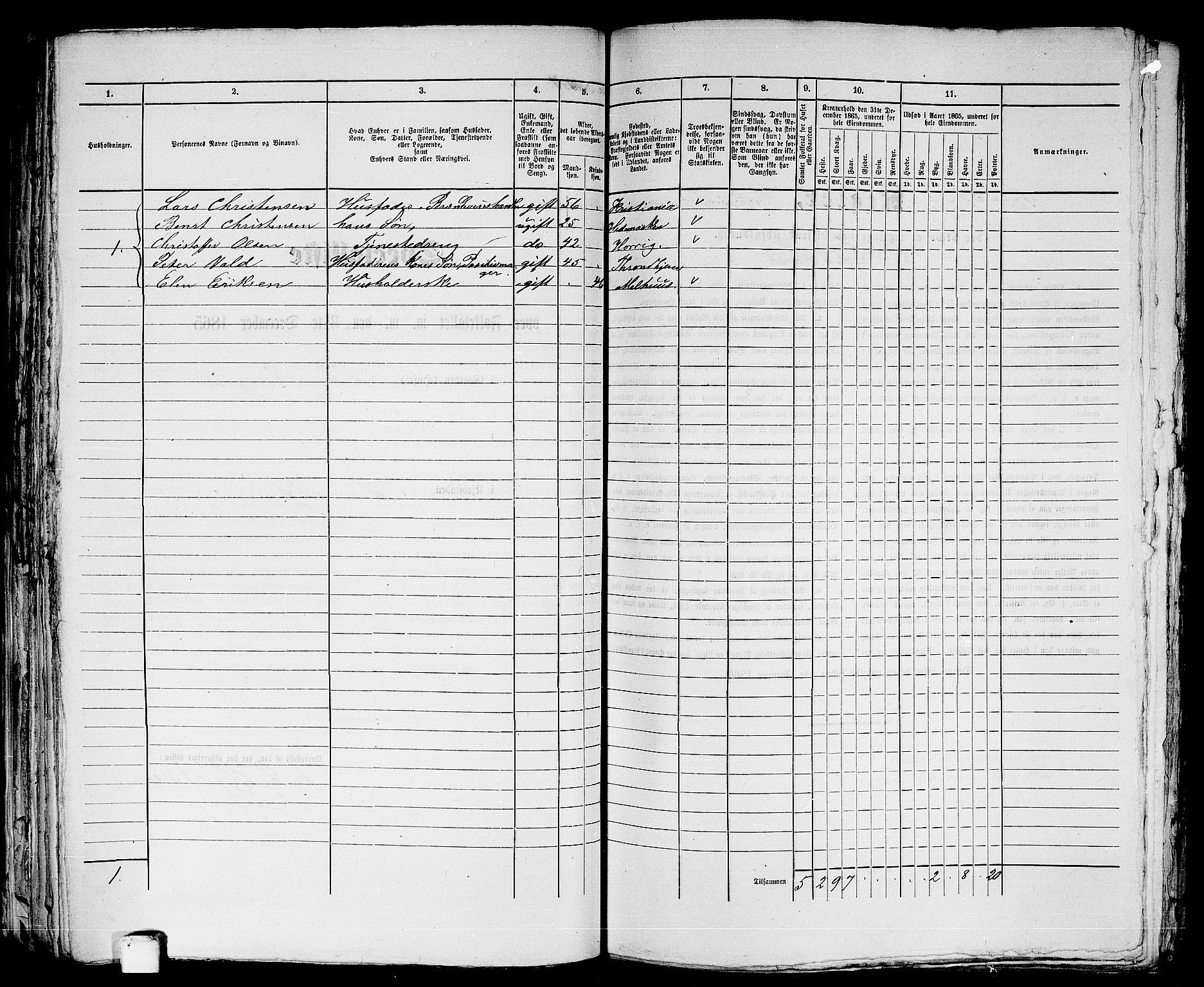 RA, 1865 census for Trondheim, 1865, p. 2210