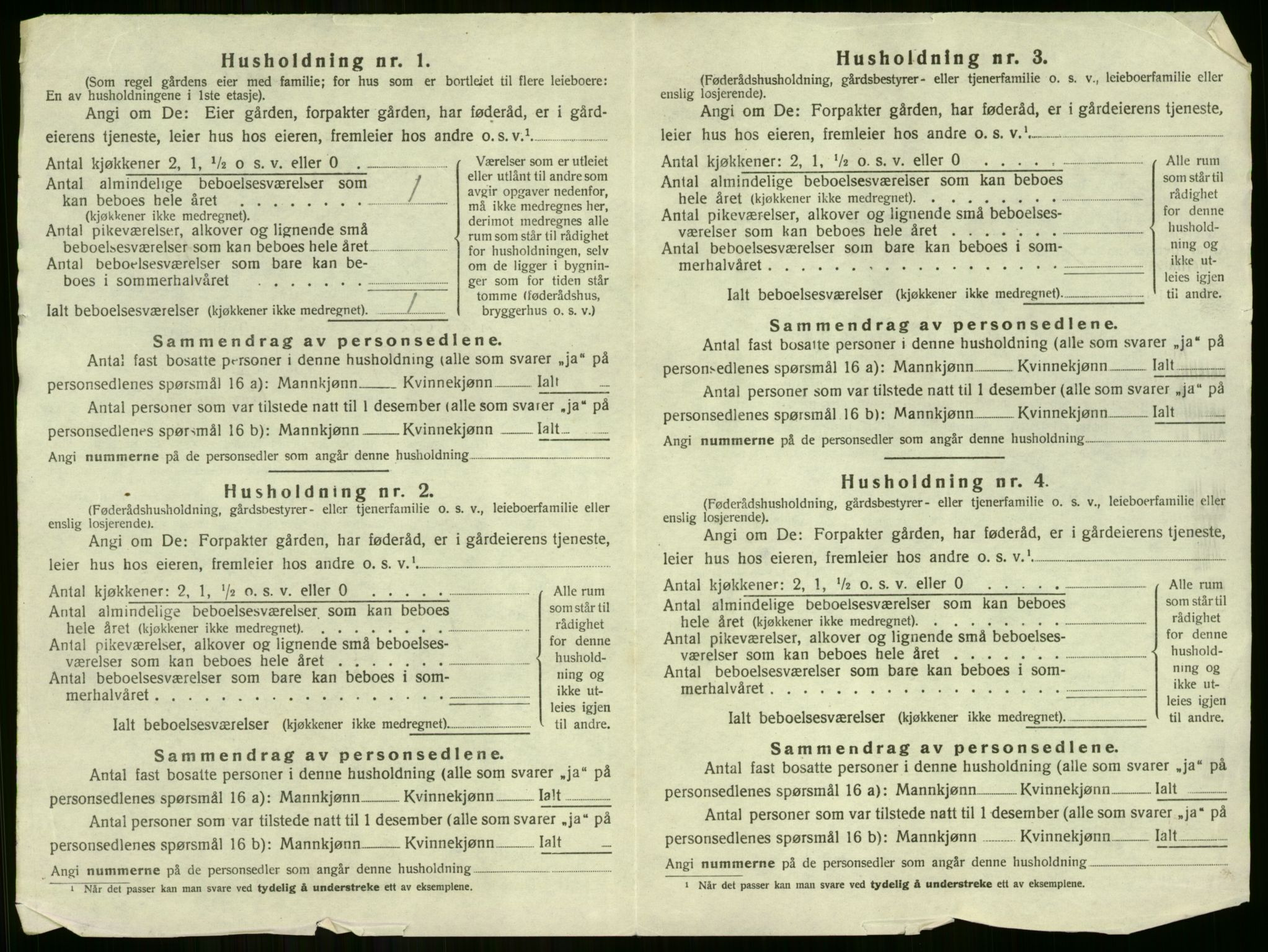 SAKO, 1920 census for Tyristrand, 1920, p. 130