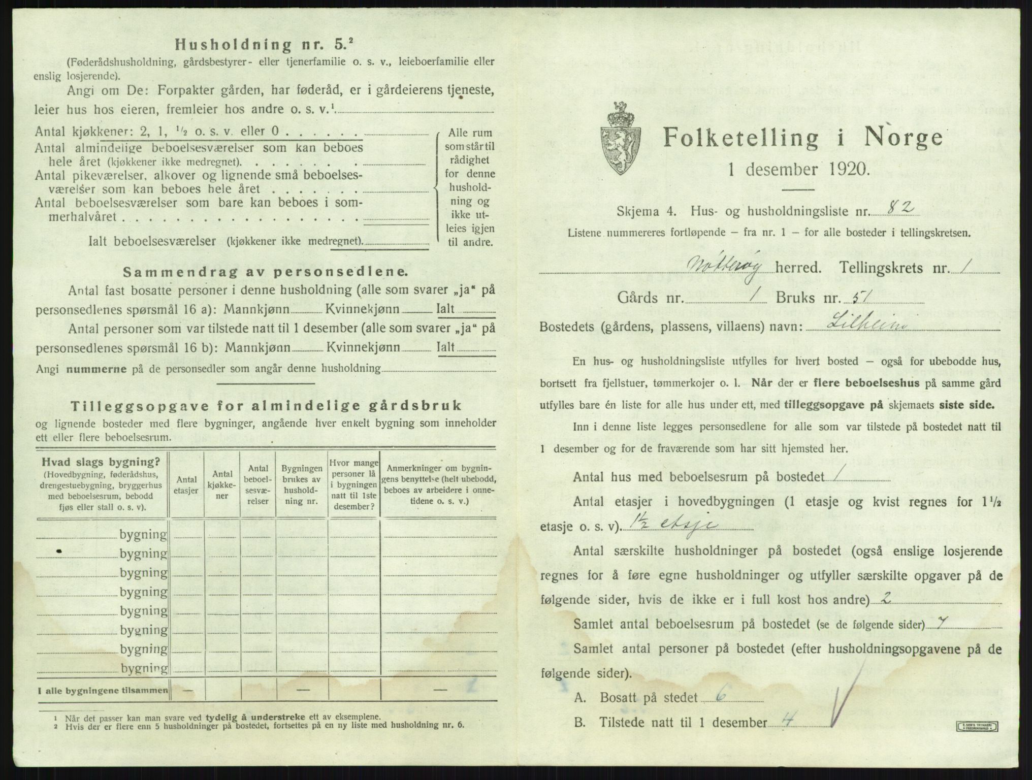 SAKO, 1920 census for Nøtterøy, 1920, p. 232