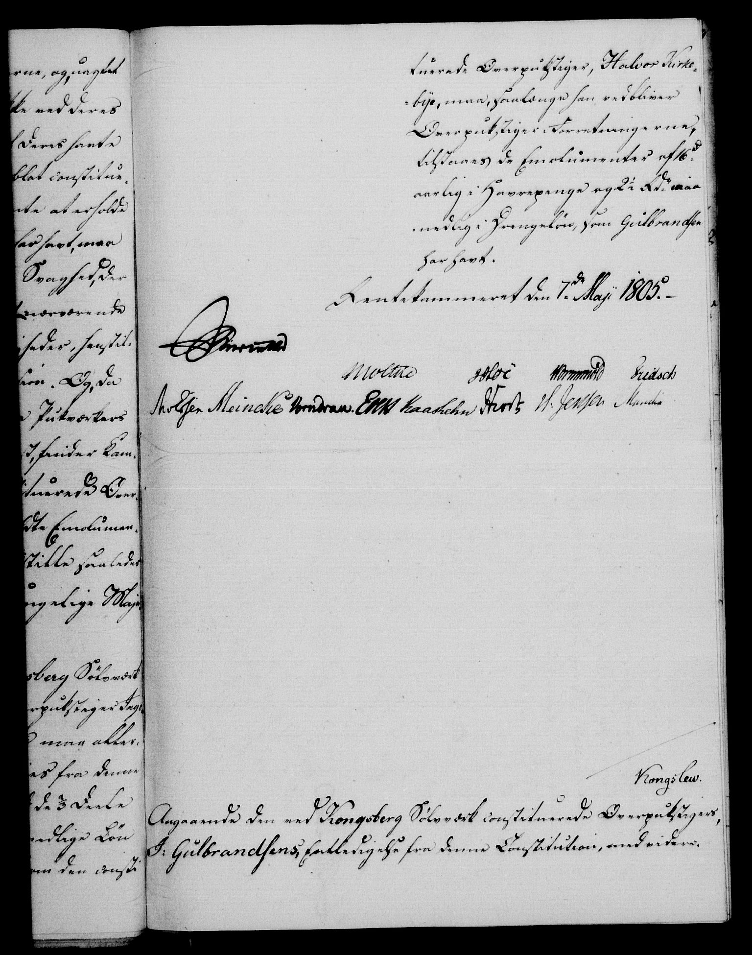 Rentekammeret, Renteskriverkontorene, RA/EA-3115/M/Mf/Mfb/L0007: Relasjons- og resolusjonsprotokoll med register (merket RK 54.13), 1805-1806