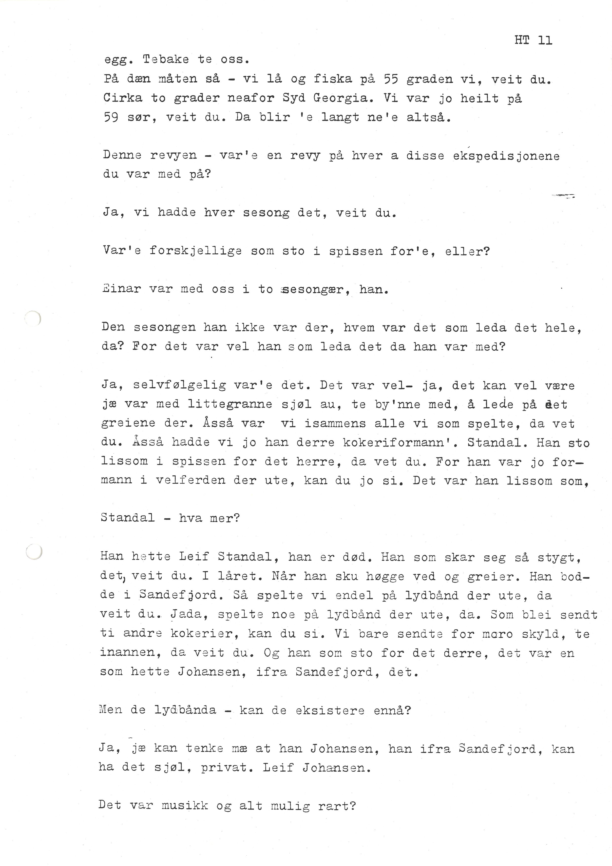 Sa 16 - Folkemusikk fra Vestfold, Gjerdesamlingen, VEMU/A-1868/I/L0001: Informantregister med intervjunedtegnelser, 1979-1986