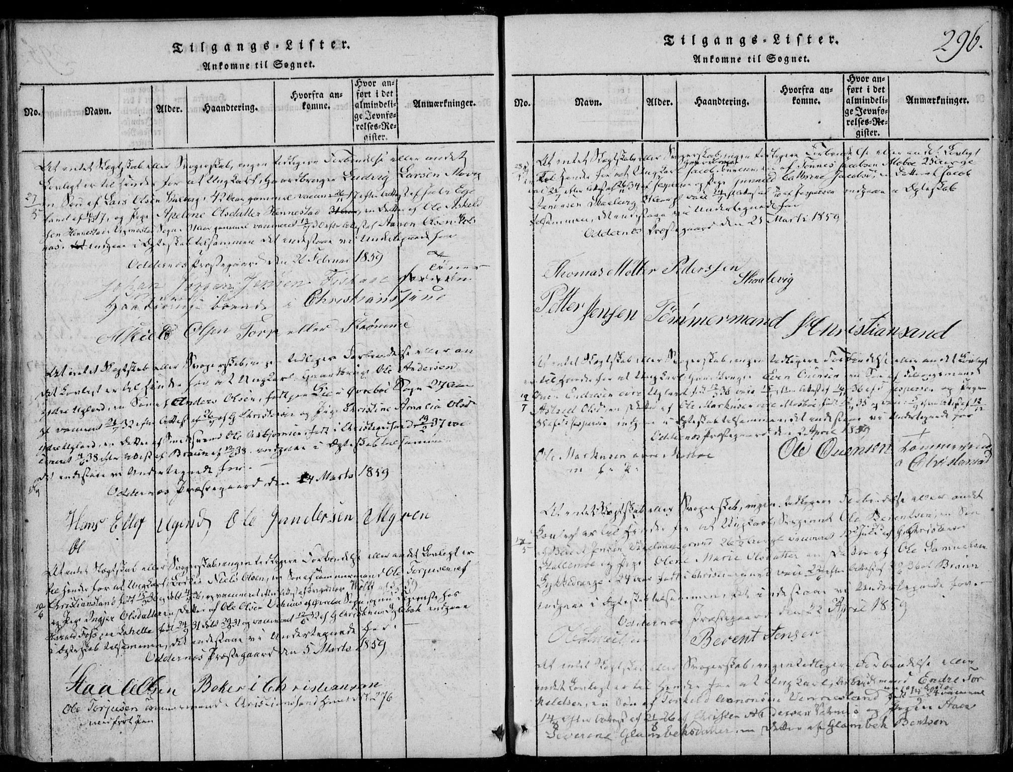 Oddernes sokneprestkontor, AV/SAK-1111-0033/F/Fa/Faa/L0005: Parish register (official) no. A 5, 1820-1838, p. 296