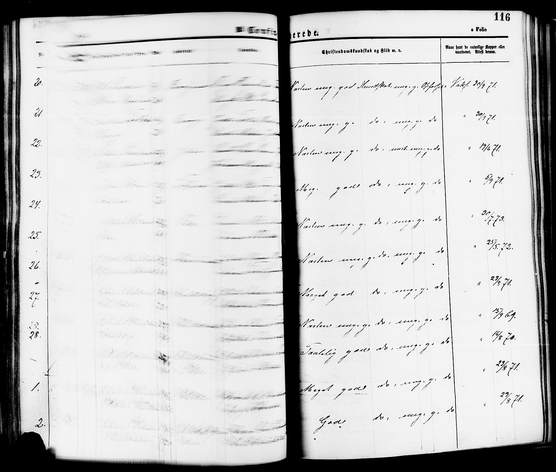 Nedstrand sokneprestkontor, AV/SAST-A-101841/01/IV: Parish register (official) no. A 11, 1877-1887, p. 116