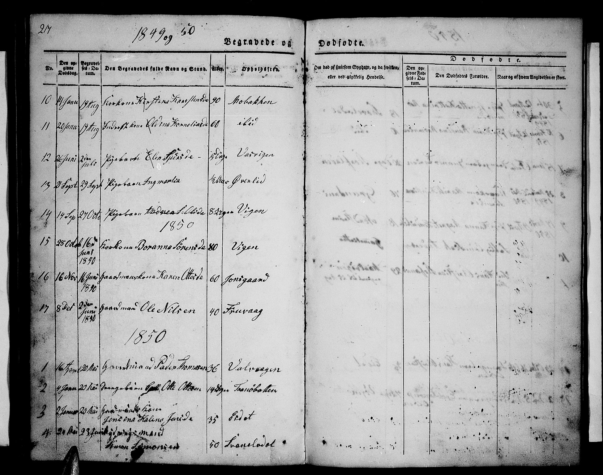 Tranøy sokneprestkontor, SATØ/S-1313/I/Ia/Iab/L0001klokker: Parish register (copy) no. 1, 1835-1853, p. 217