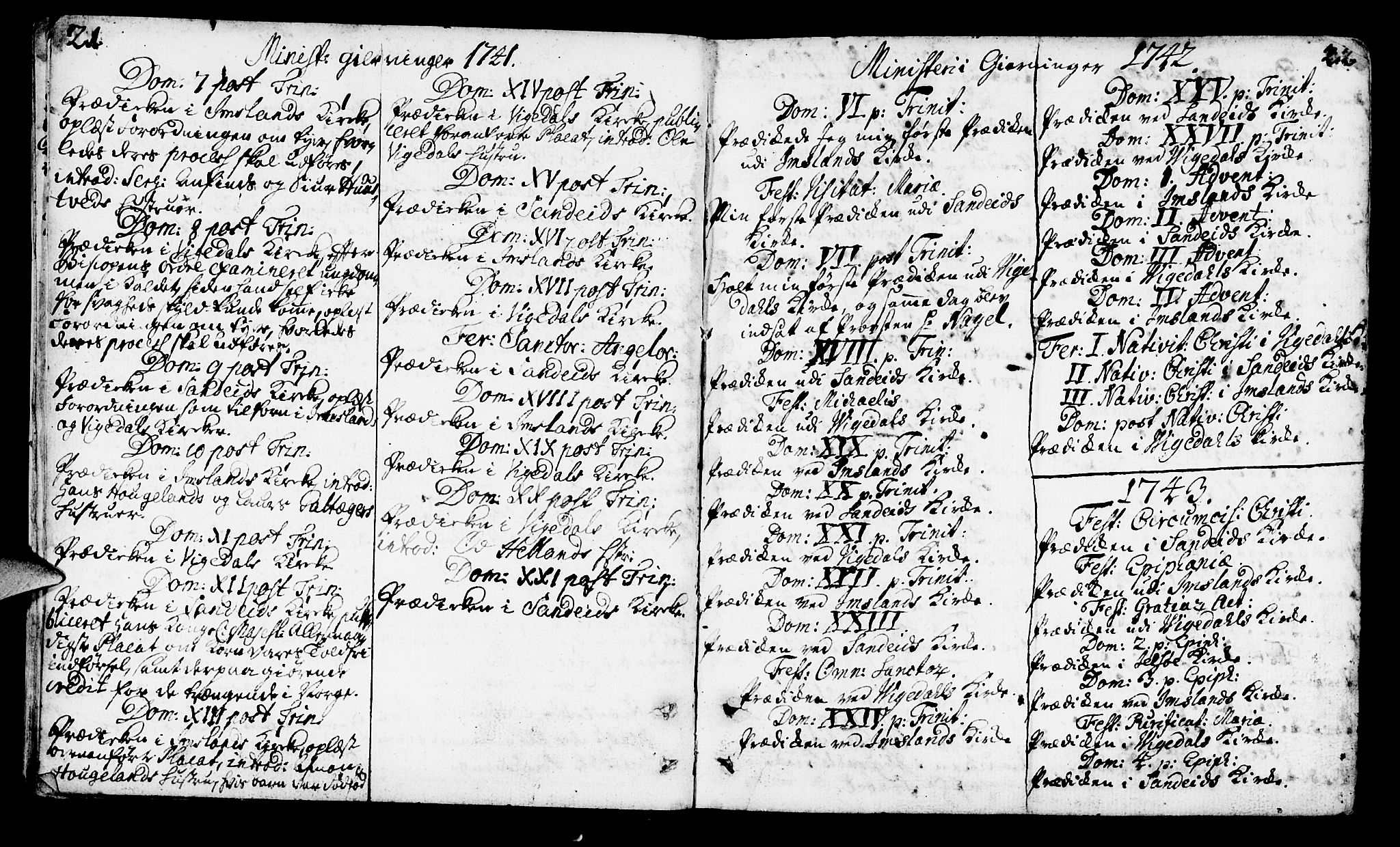 Vikedal sokneprestkontor, AV/SAST-A-101840/01/IV: Parish register (official) no. A 1, 1737-1778, p. 21-22