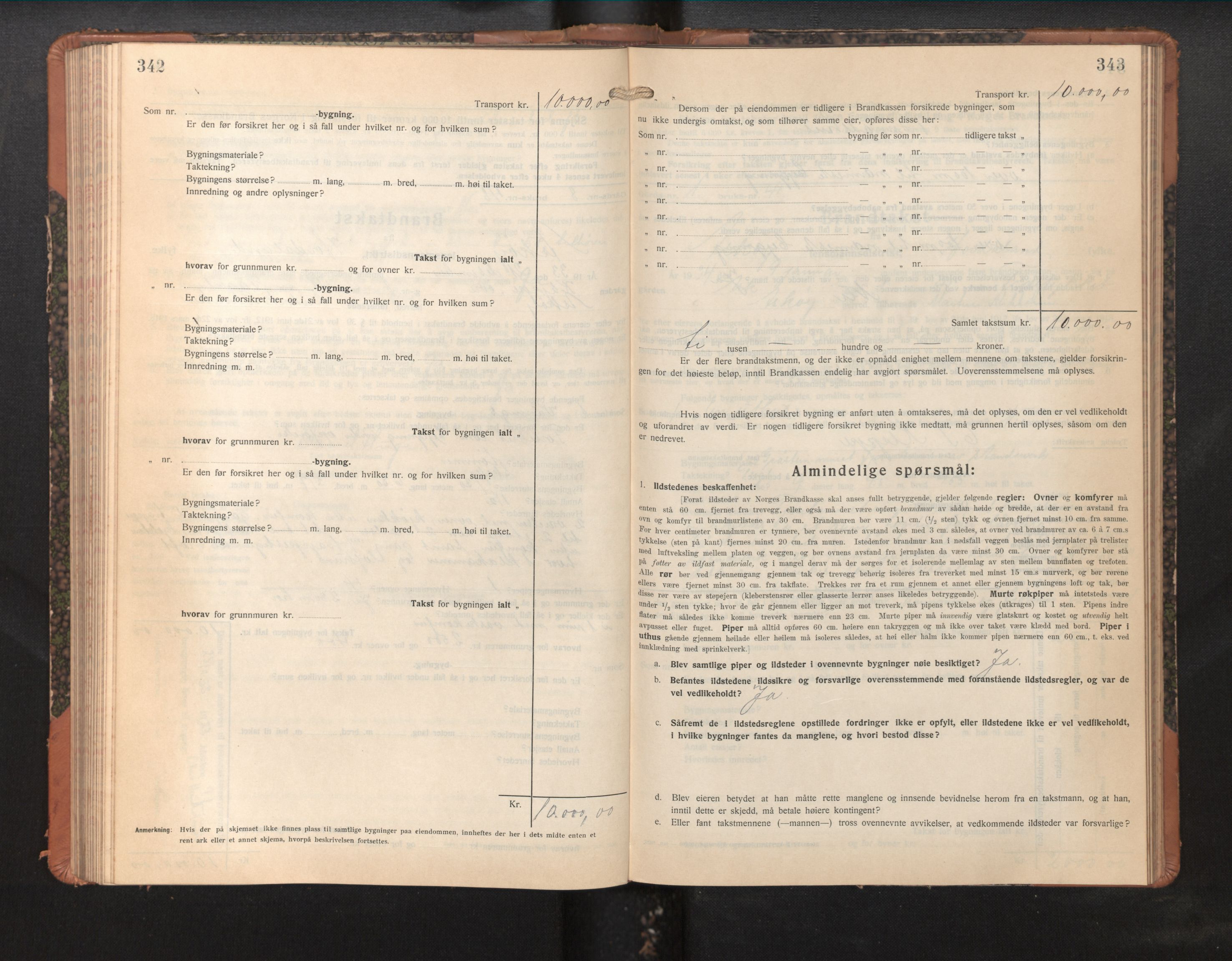 Lensmannen i Askøy, SAB/A-31001/0012/L0009: Branntakstprotokoll, skjematakst, 1927-1934, p. 342-343