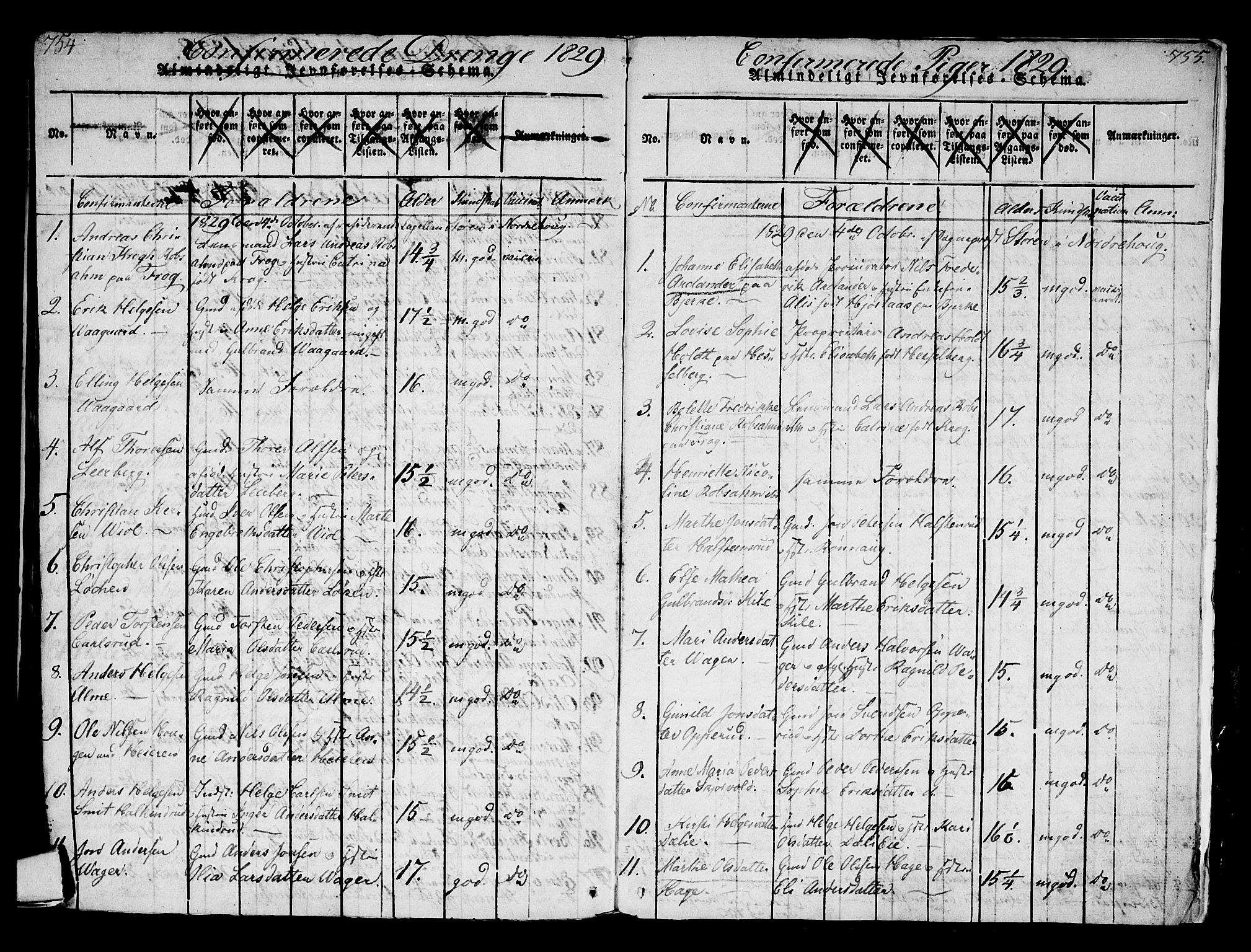 Norderhov kirkebøker, SAKO/A-237/F/Fa/L0008: Parish register (official) no. 8, 1814-1833, p. 754-755
