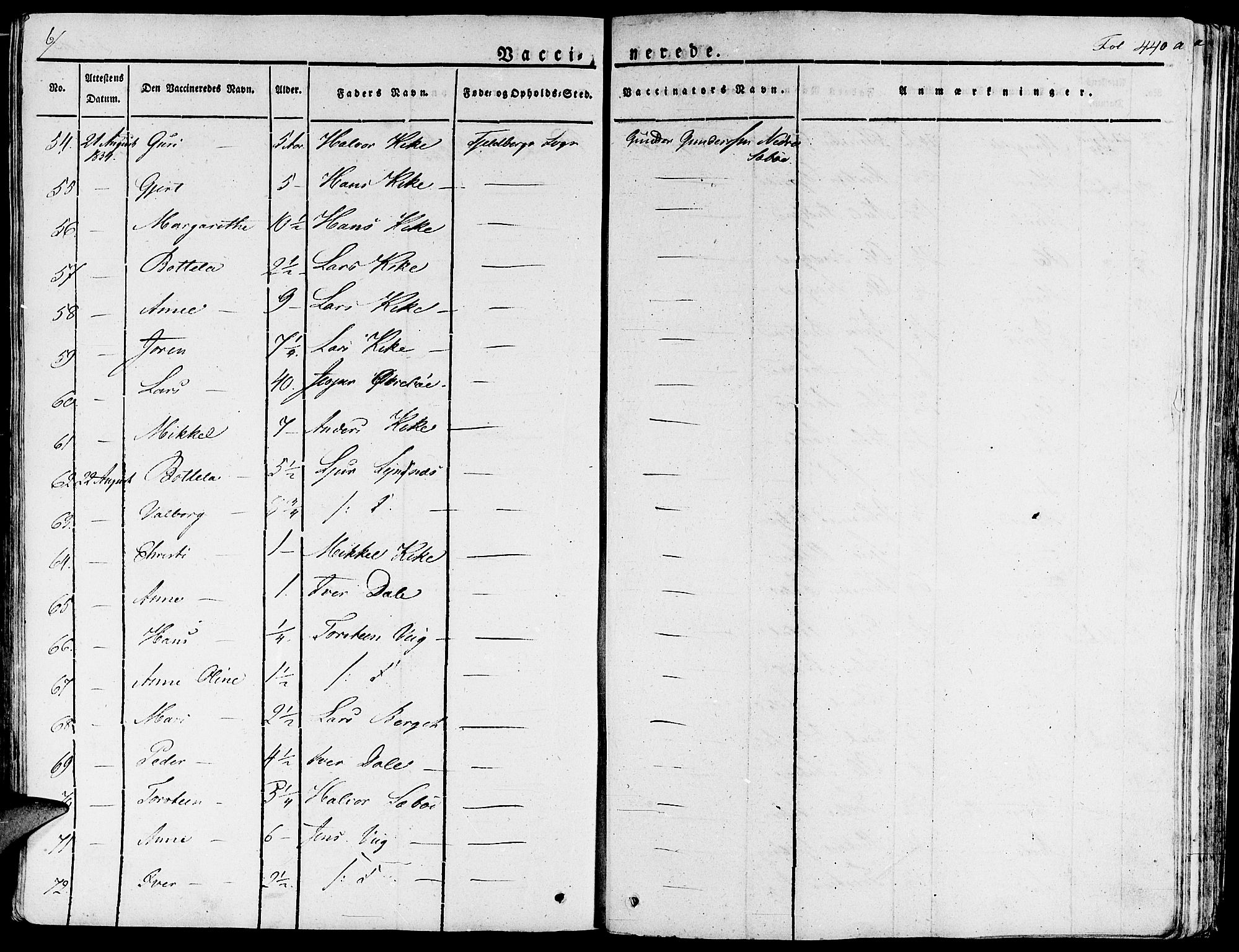 Fjelberg sokneprestembete, SAB/A-75201/H/Haa: Parish register (official) no. A 5, 1822-1834, p. 440