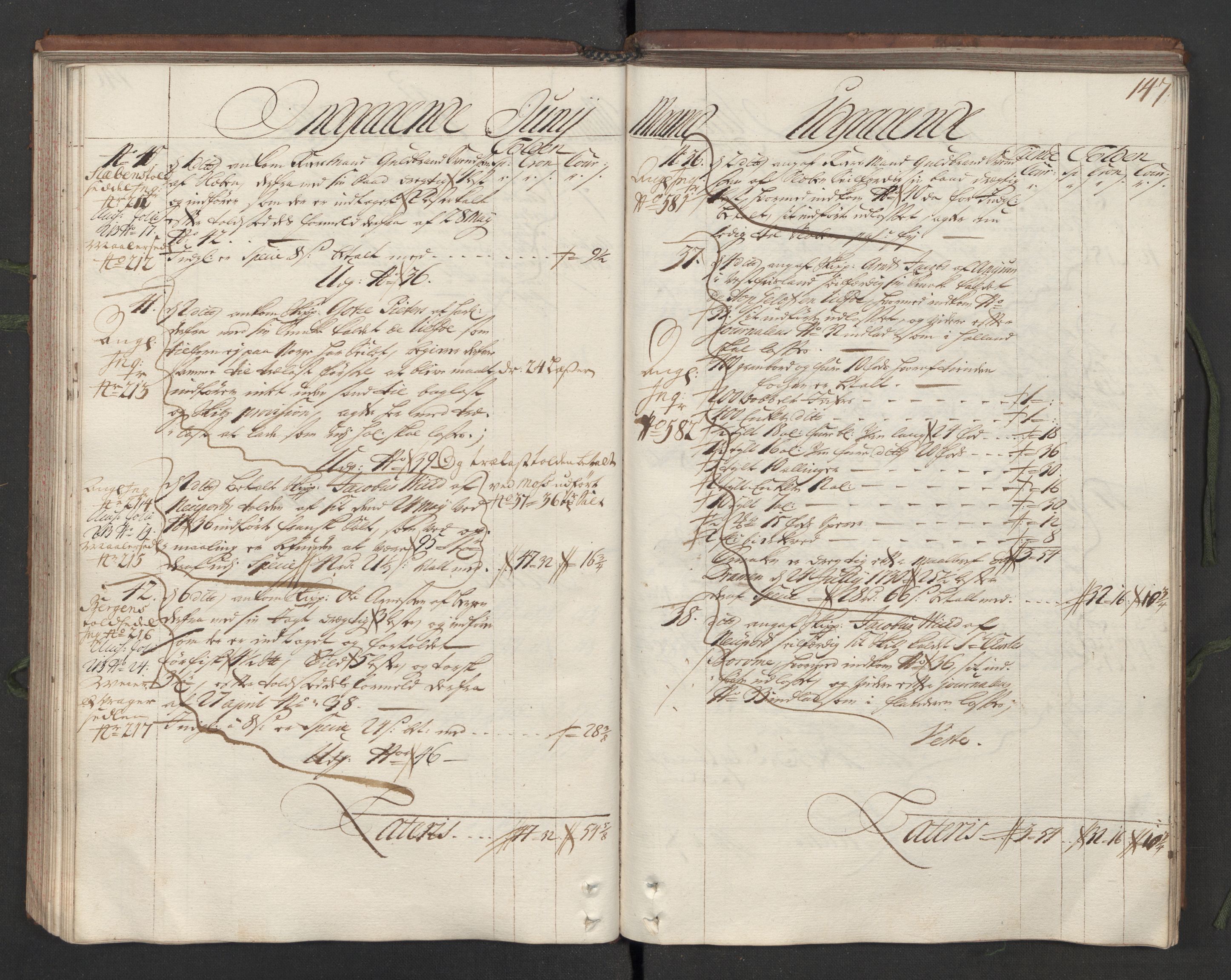 Generaltollkammeret, tollregnskaper, AV/RA-EA-5490/R05/L0012/0001: Tollregnskaper Moss, Son, Krokstad / Hovedtollbok, 1731, p. 146b-147a