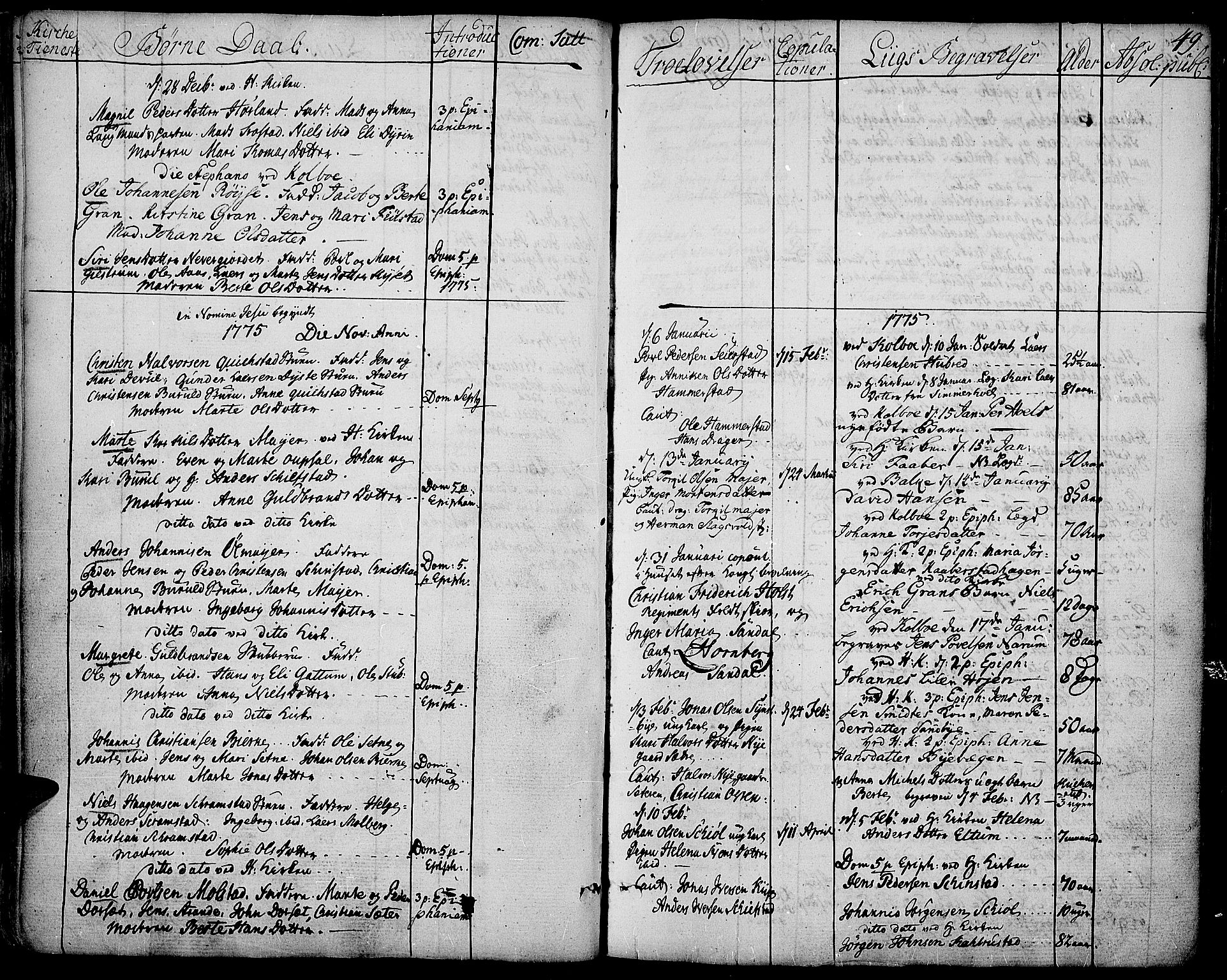 Toten prestekontor, SAH/PREST-102/H/Ha/Haa/L0006: Parish register (official) no. 6, 1773-1793, p. 49