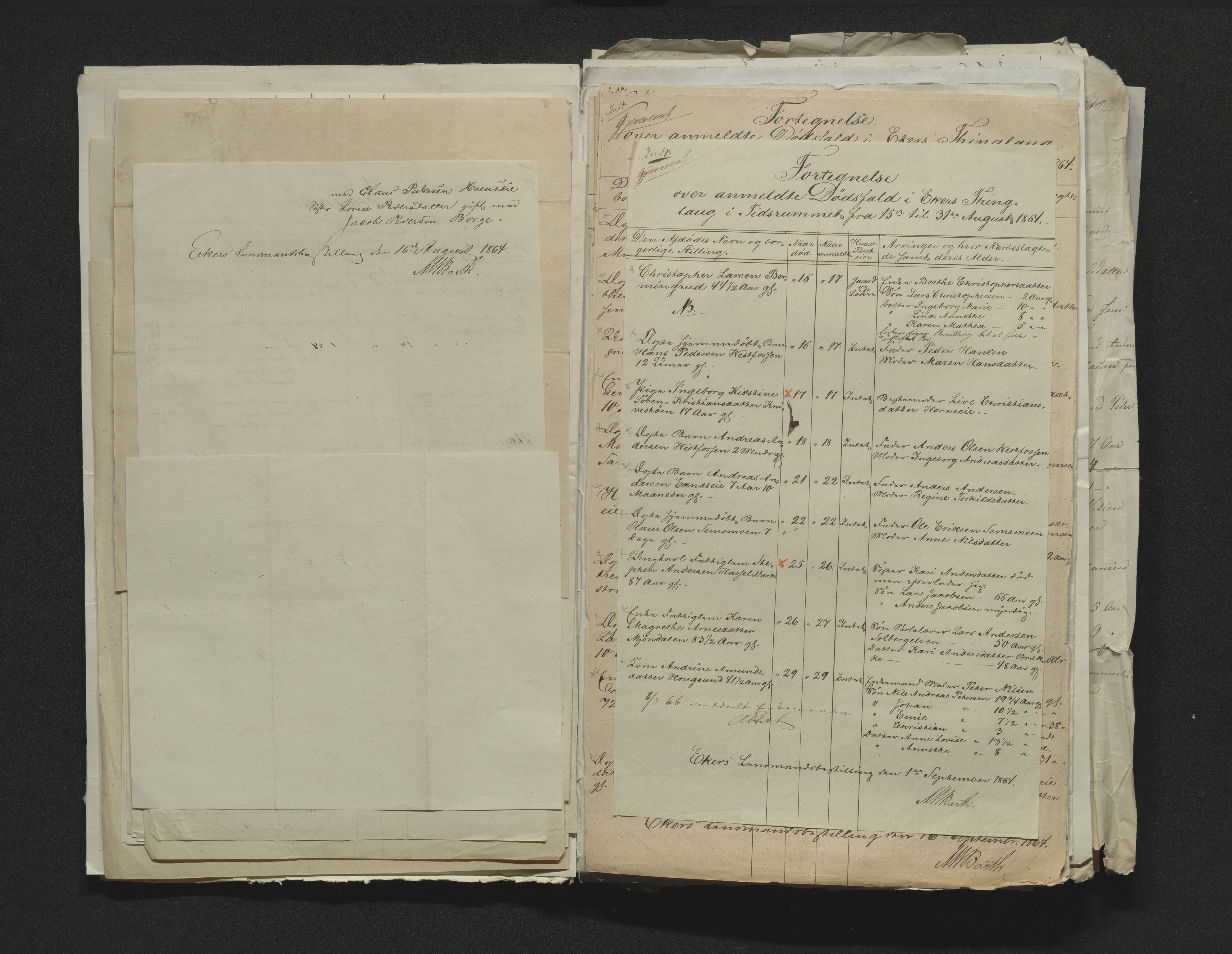 Eiker, Modum og Sigdal sorenskriveri, AV/SAKO-A-123/H/Ha/Hab/L0011: Dødsfallsmeldinger, 1862-1865, p. 380