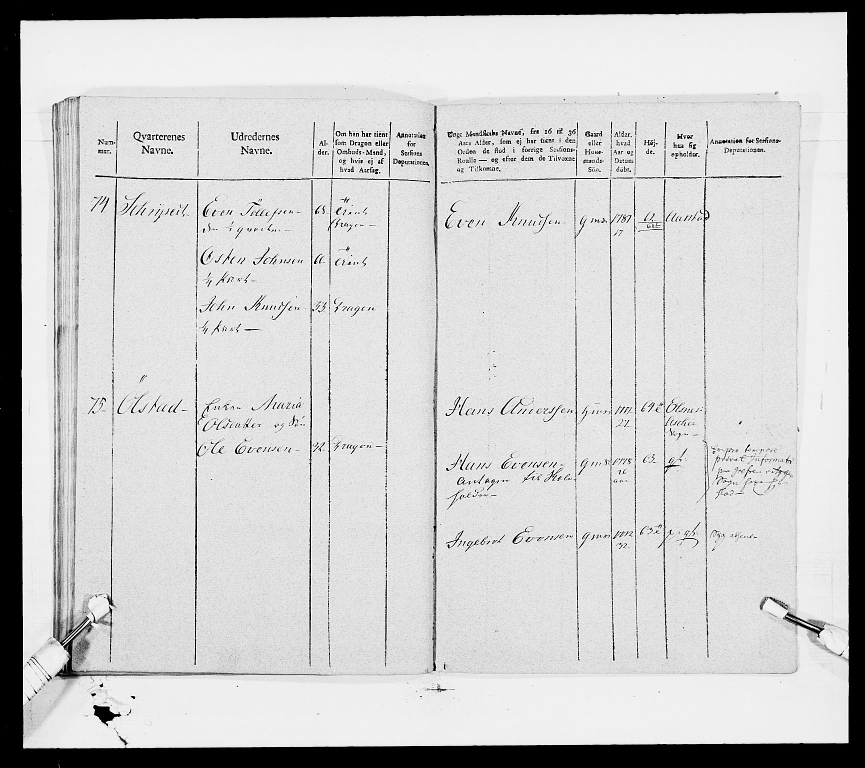 Generalitets- og kommissariatskollegiet, Det kongelige norske kommissariatskollegium, AV/RA-EA-5420/E/Eh/L0007: Akershusiske dragonregiment, 1800-1804, p. 435