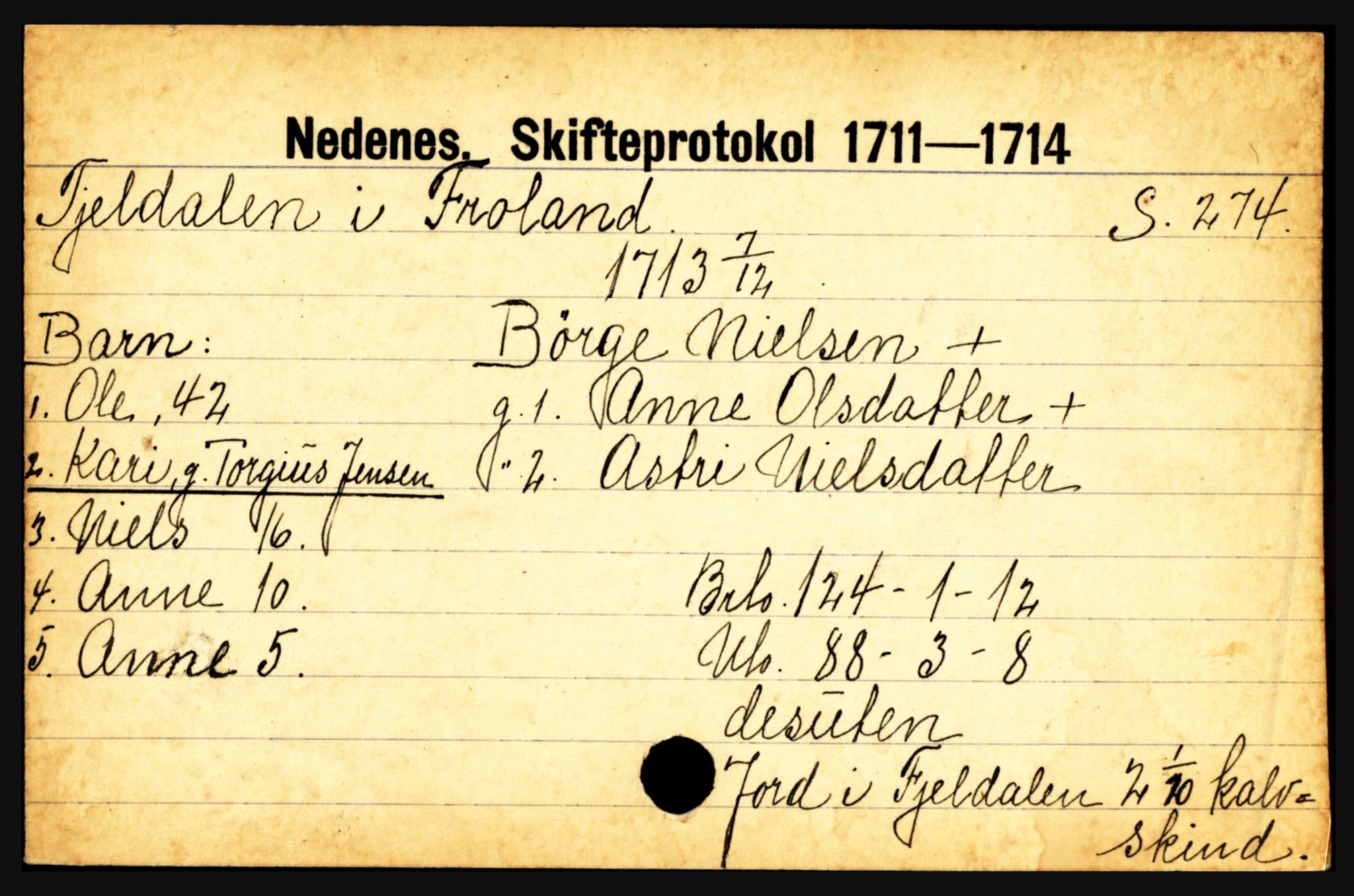 Nedenes sorenskriveri før 1824, AV/SAK-1221-0007/H, p. 30087