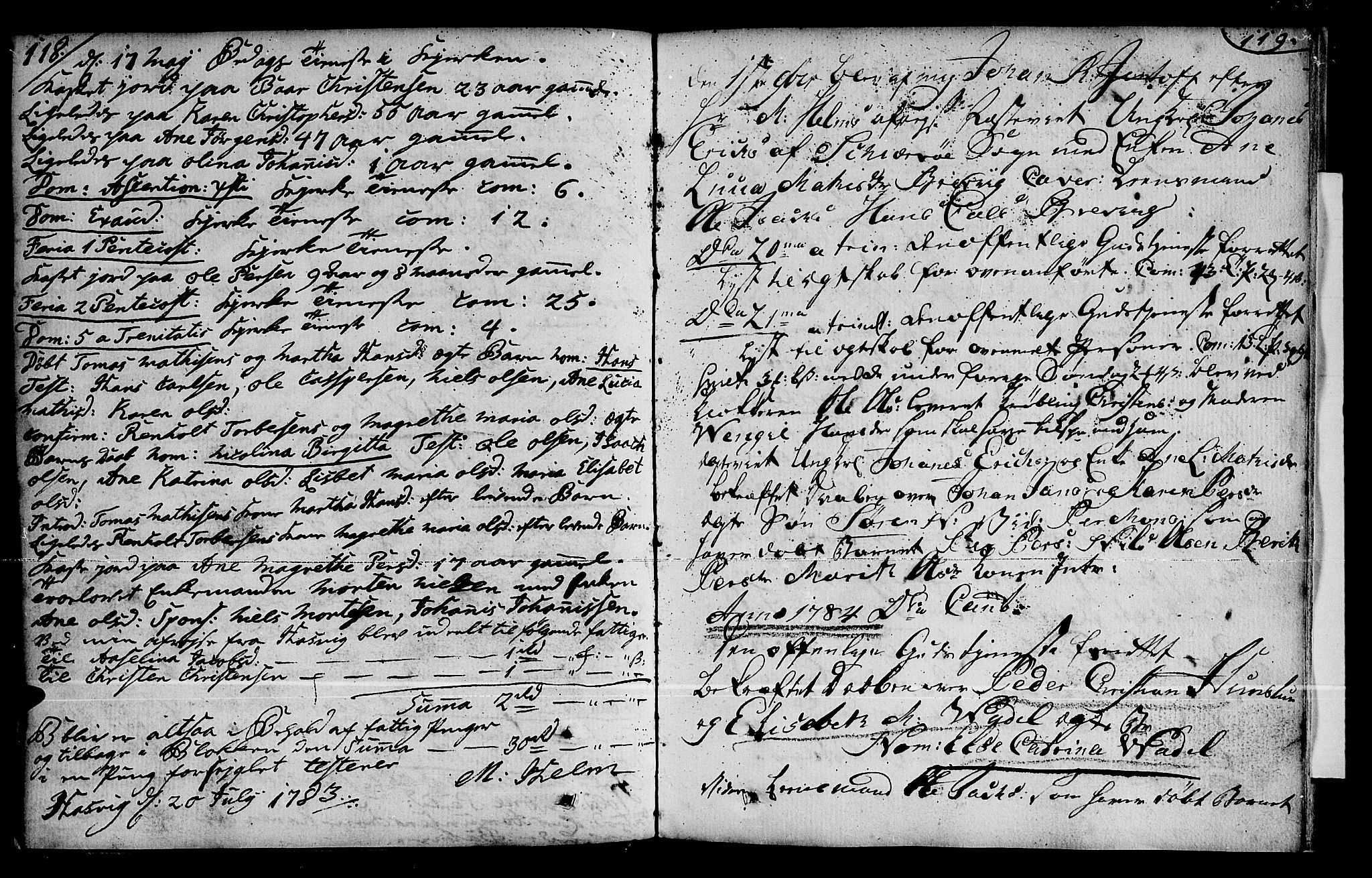Loppa sokneprestkontor, SATØ/S-1339/H/Ha/L0001kirke: Parish register (official) no. 1 /2, 1753-1784, p. 118-119