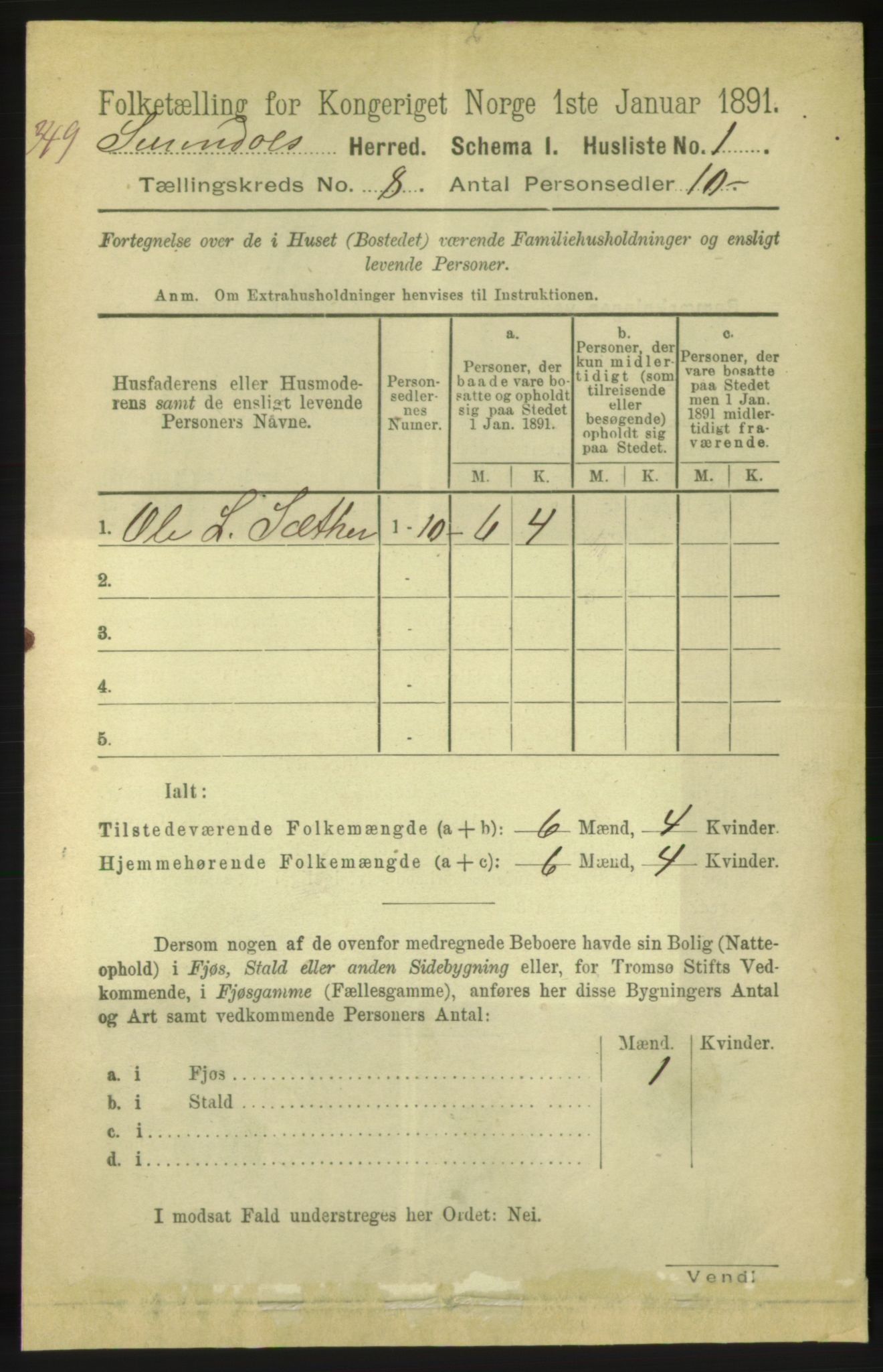 RA, 1891 census for 1566 Surnadal, 1891, p. 2031