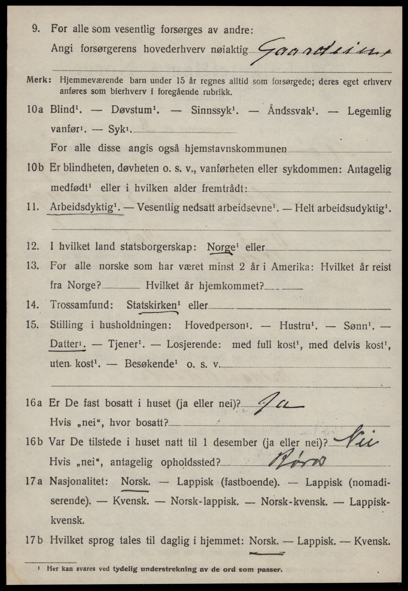 SAT, 1920 census for Røros, 1920, p. 7361